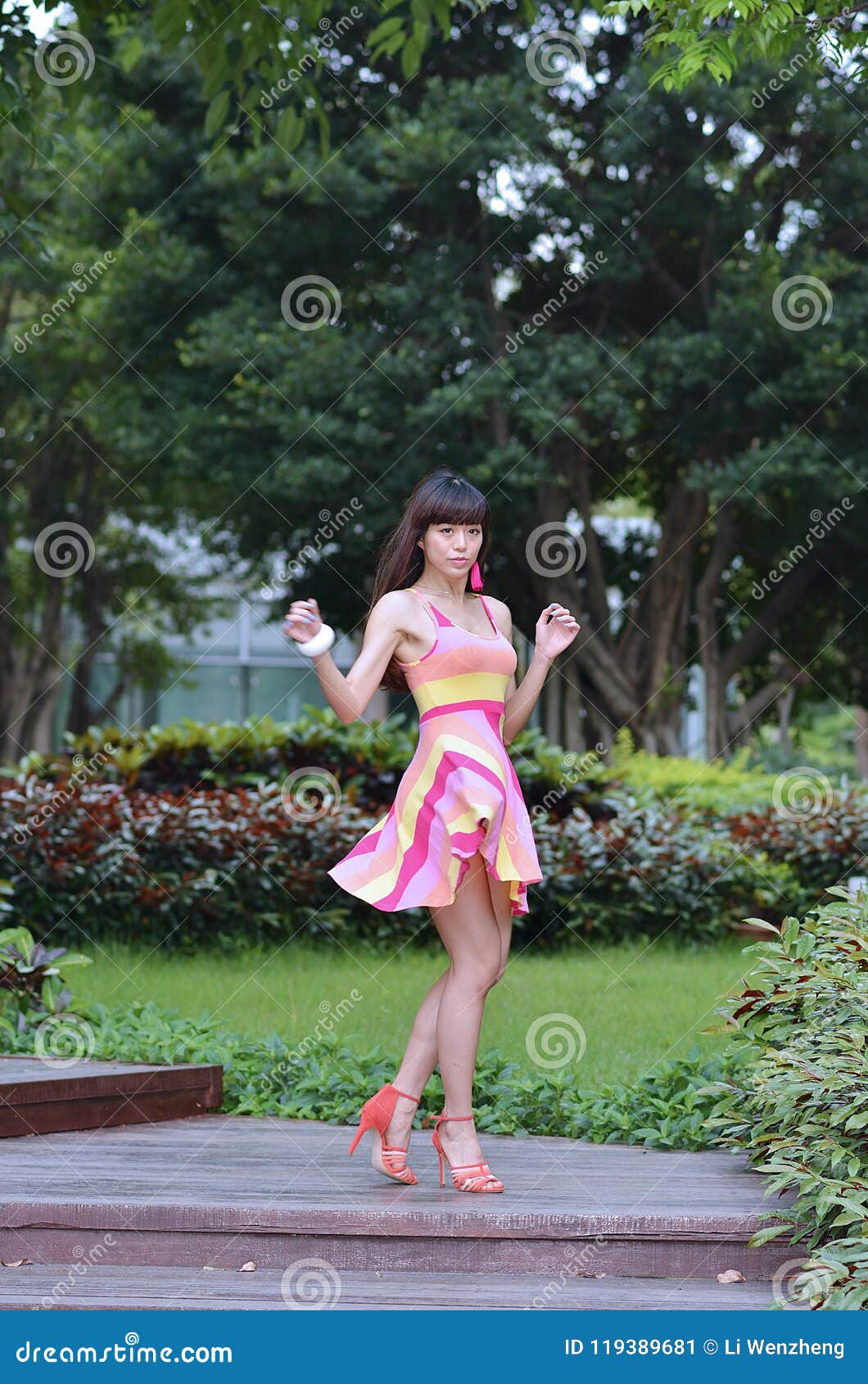 Beautiful And Sex Asian Girl Shows Her Youth In The Park Stock Image Image Of Asian Sweet