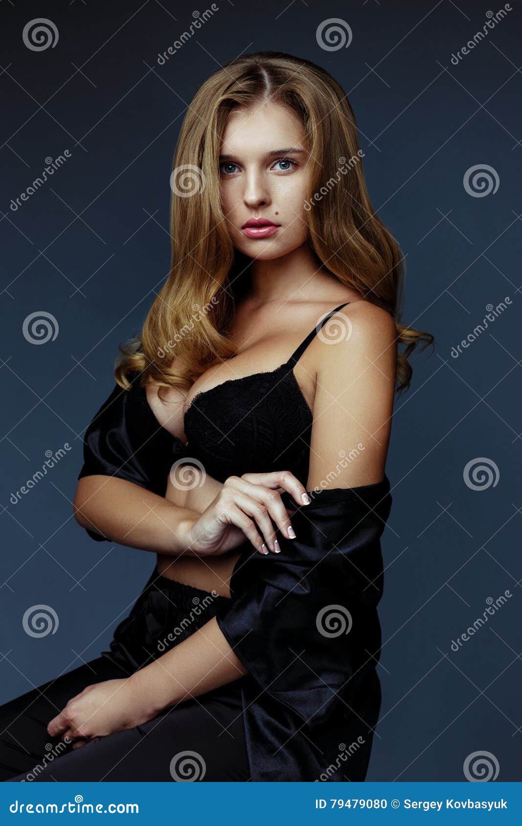 Beautiful Blond Woman with Big Breast. Stock Photo - Image of attractive,  showcases: 79479080