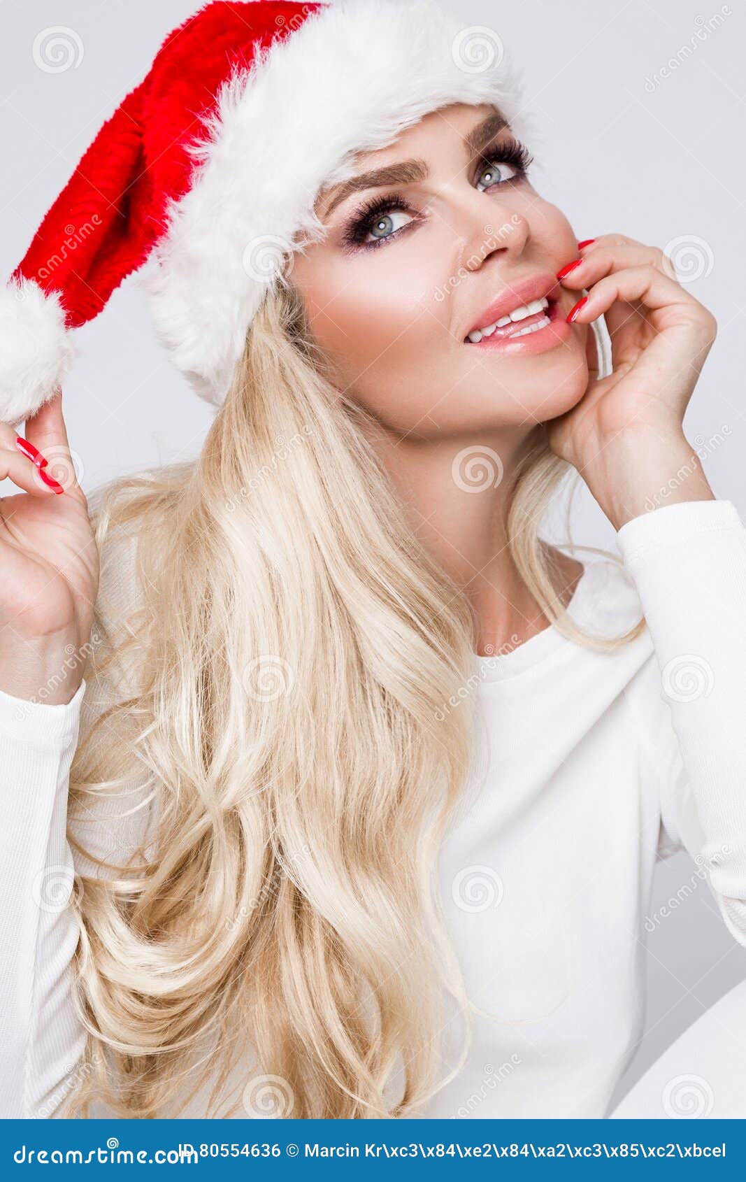 Beautiful Blonde Female Model Mother and Daughter Dressed As Santa Claus in a Red Cap Stock Photo - Image of frost, manicure: 80554636 Beautiful Blonde Female Model Mother and Daughter Dressed As Santa Claus in a Red Cap Stock Photo - Image of frost, manicure: 80554636