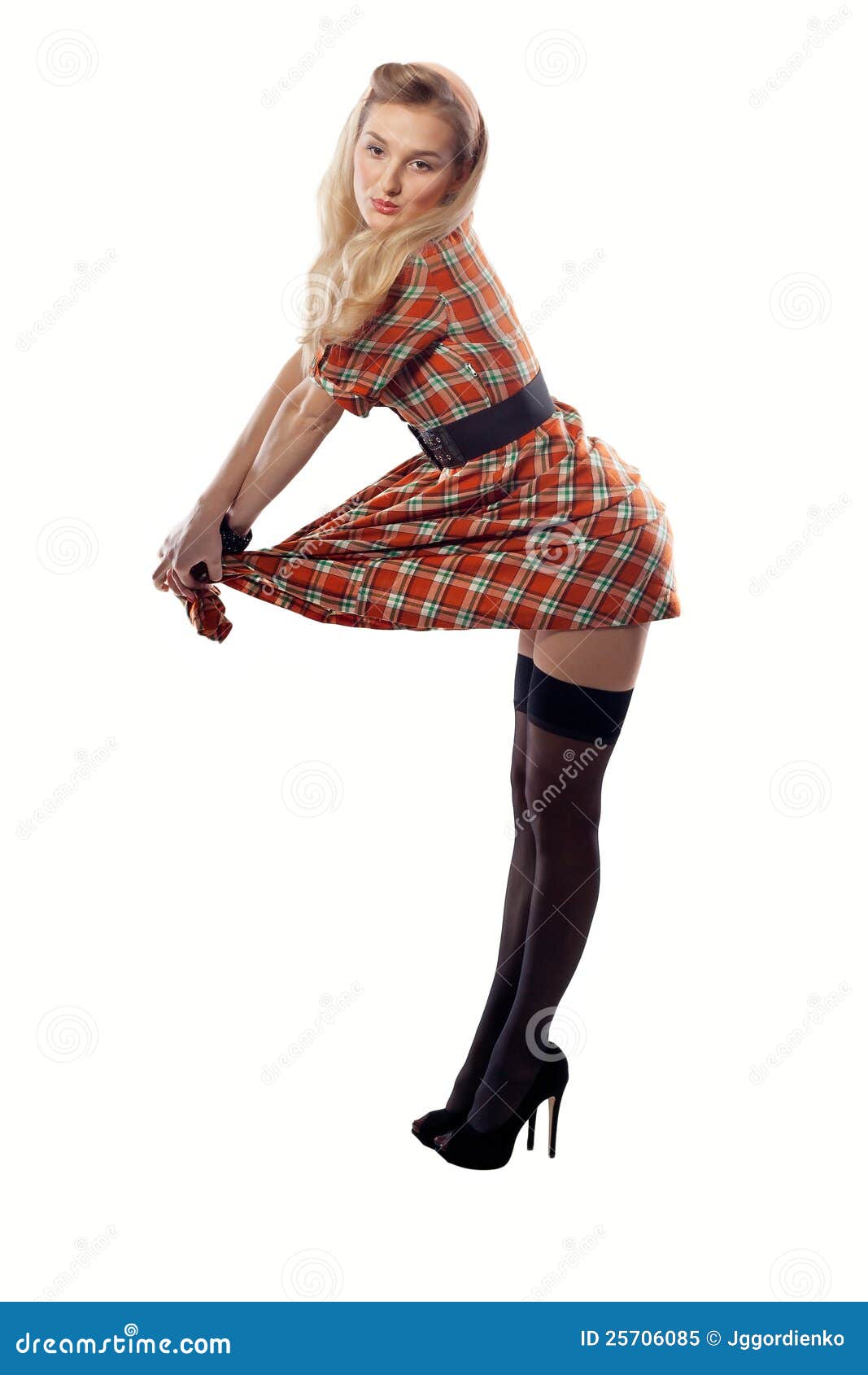Beautiful Girl In The Style Of Pin Up Royalty Free Stock