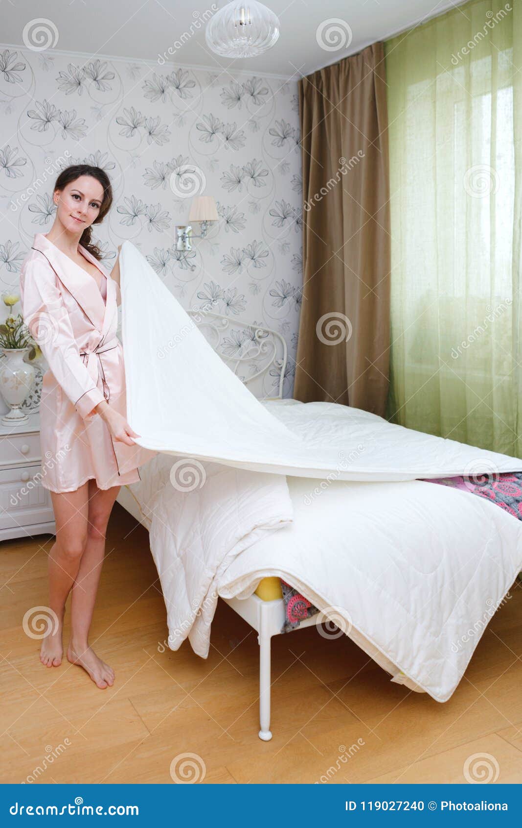 Erotic Woman Bed Knees Stock Photos - Free & Royalty-Free Stock