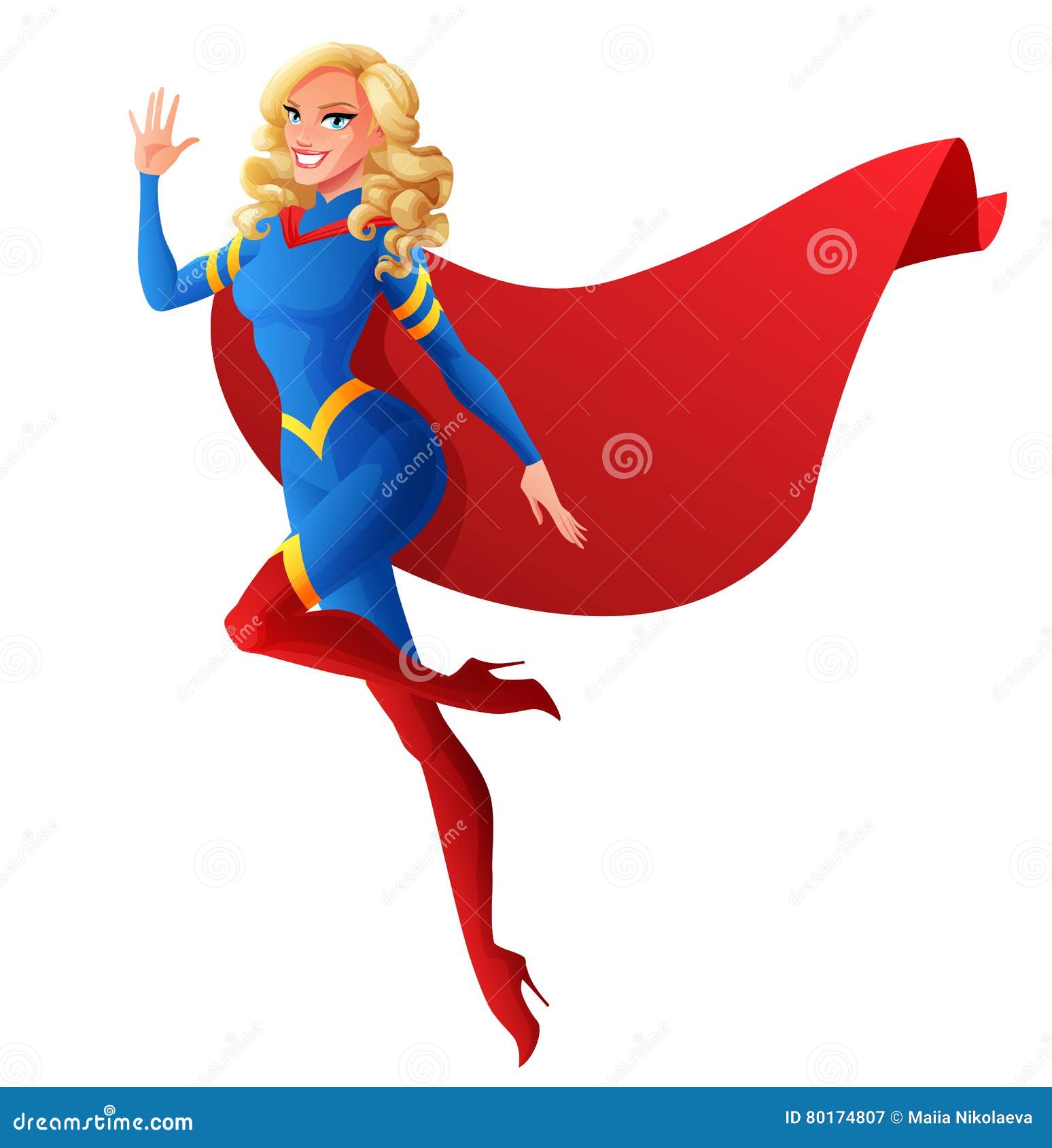 Photo Superhero woman in flight