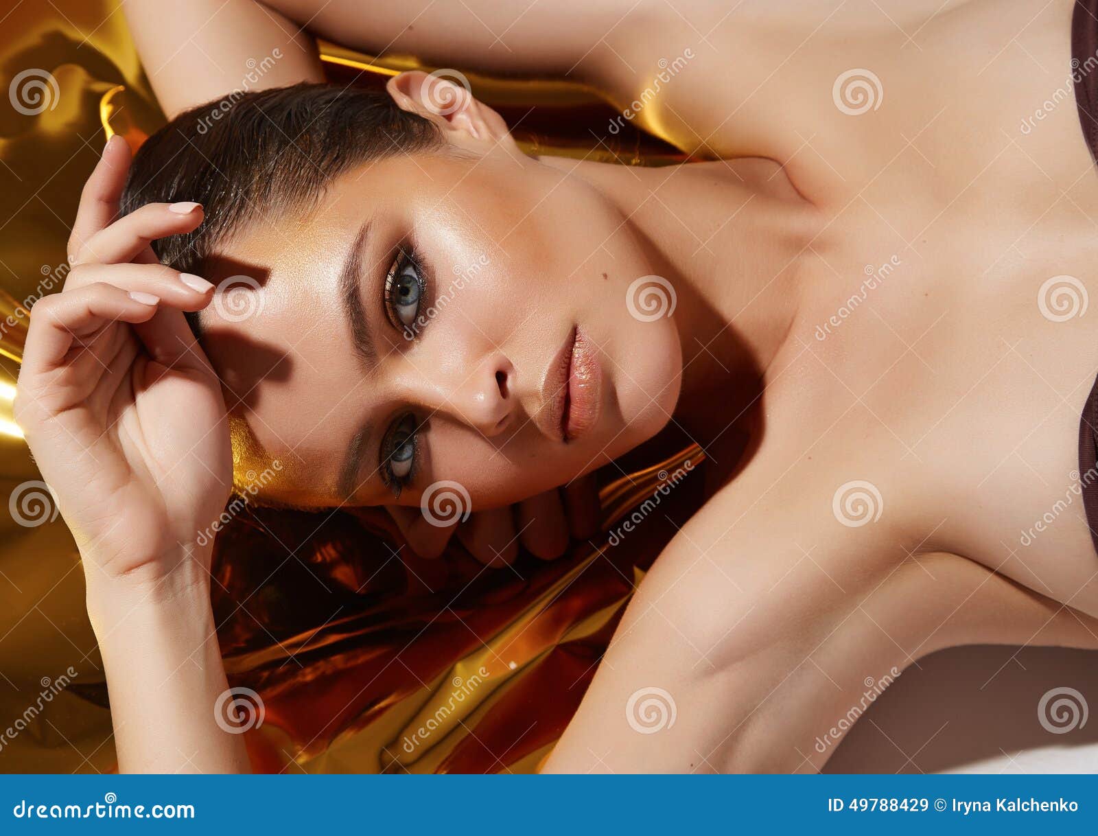 Nude Gold Body Paint Stock Photos - Free & Royalty-Free Stock