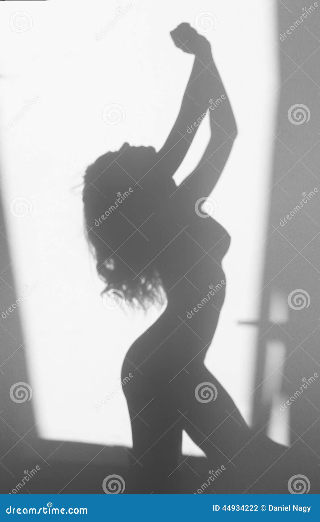 Woman shadow nude vector images