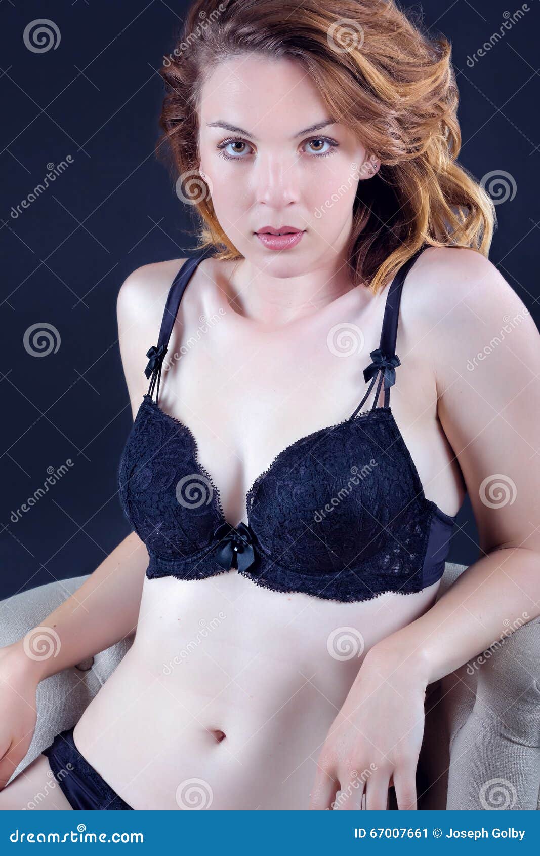 Beautiful Woman Sitting Wearing Lingerie Bra and Panties Stock Image -  Image of attractive, background: 67007661