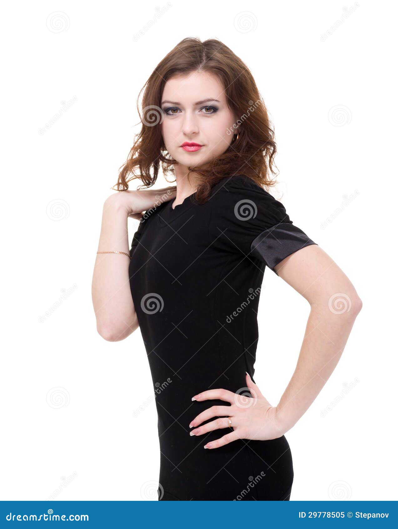 Beautiful and Woman Wearing Fashion Dress Stock Image - Image of model ...