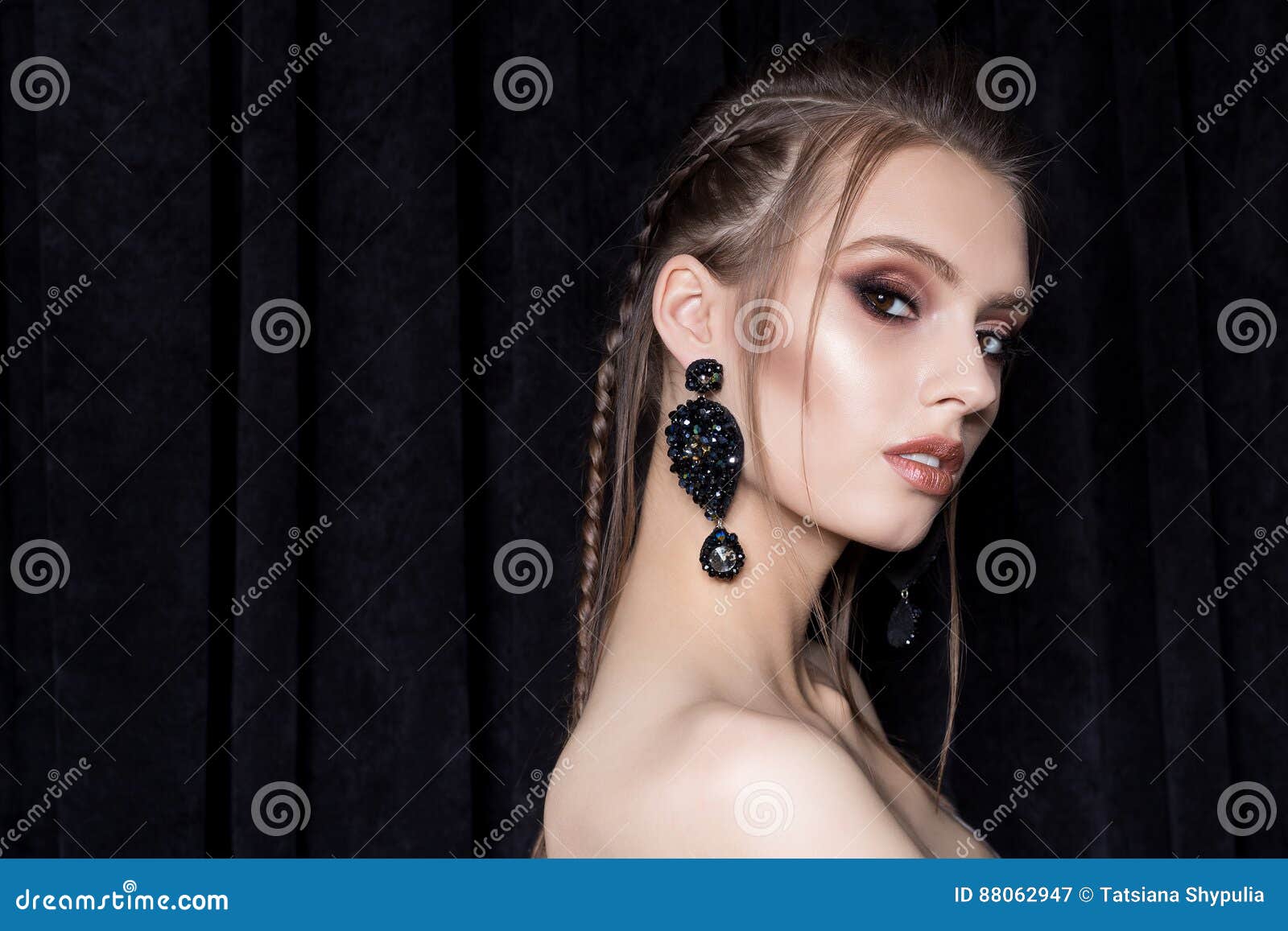 Fashion Victim. Adorable Woman with Stylish Hair and Color Makeup, Nose Ring  Stock Image - Image of color, pretty: 118914423