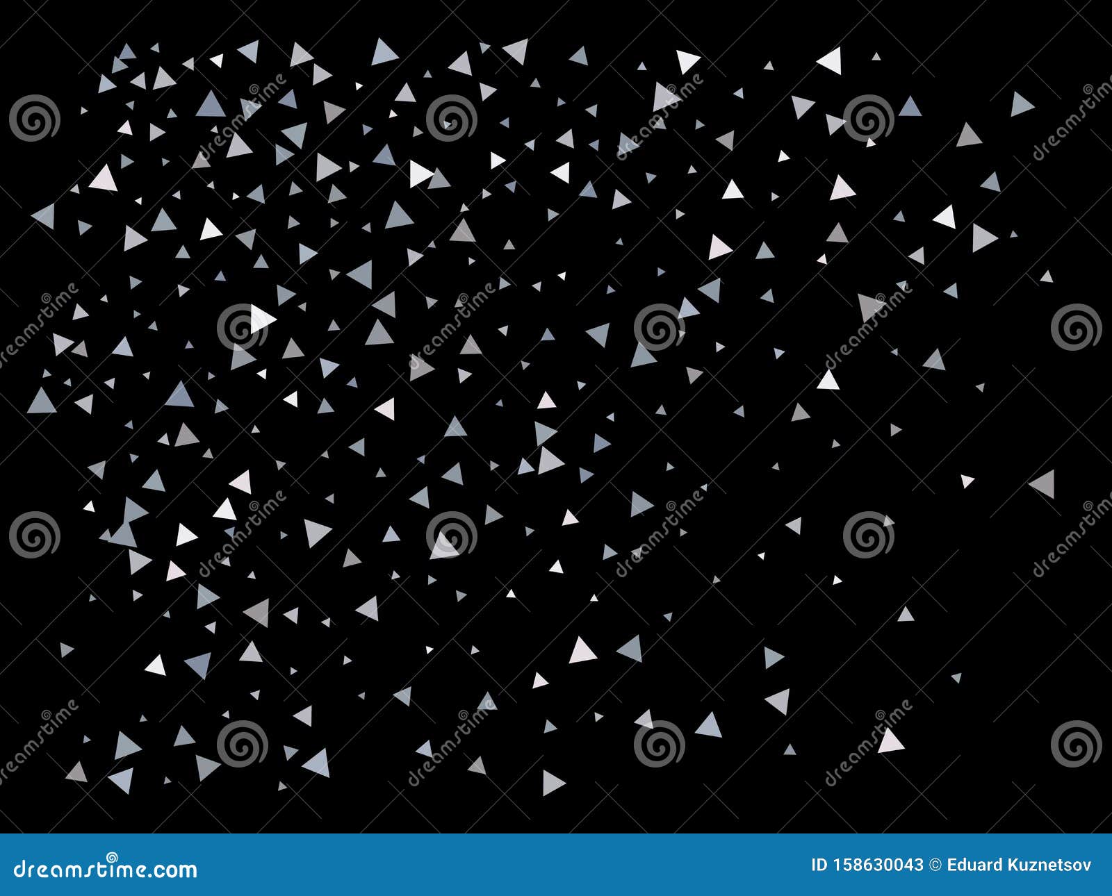 Beautiful Shiny Falling Triangles Stock Illustration Illustration of