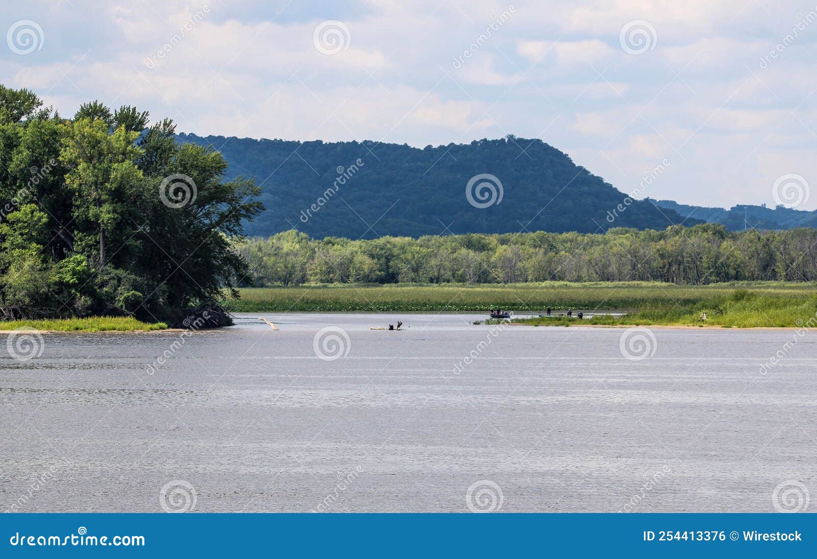 Beautiful Shot of the Coast of the Mississippi River Stock Photo