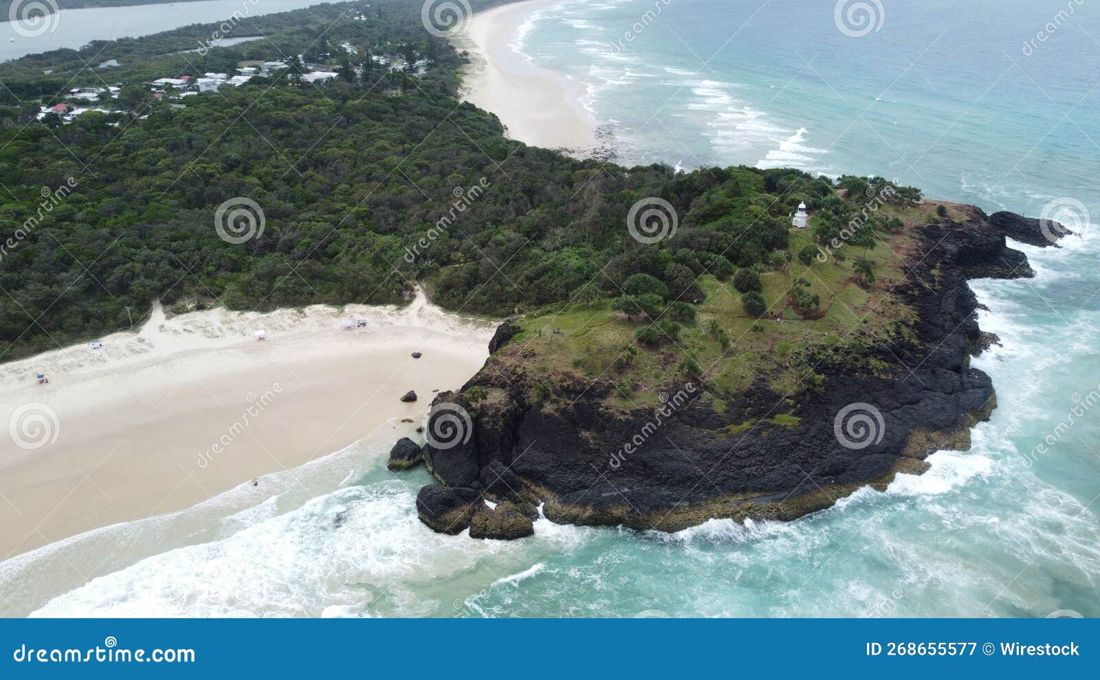 Beautiful Shot of the Fingal Head Beach in Australia Stock Image