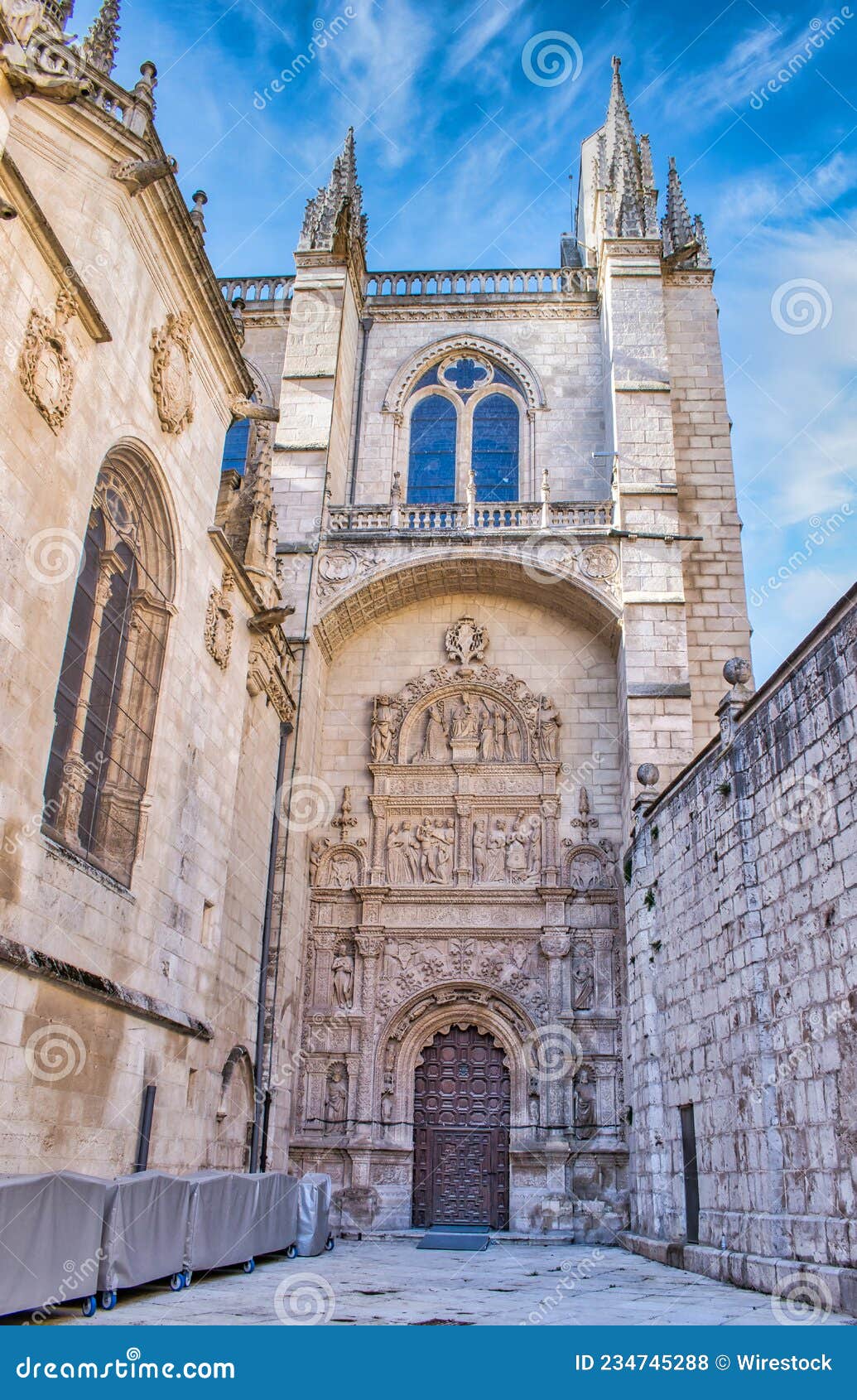 beautiful shot of the historic burgos cathedral in burgos, spain