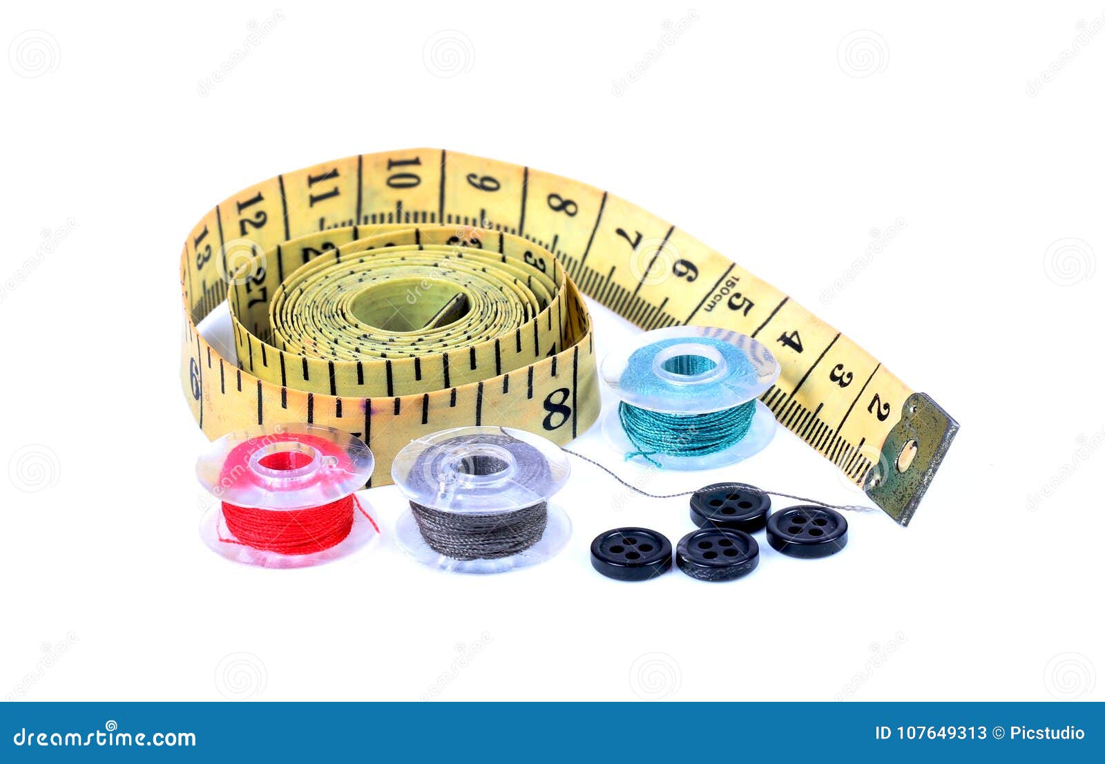 Seamstress using tape measure Stock Photo by ©tonodiaz 149437584