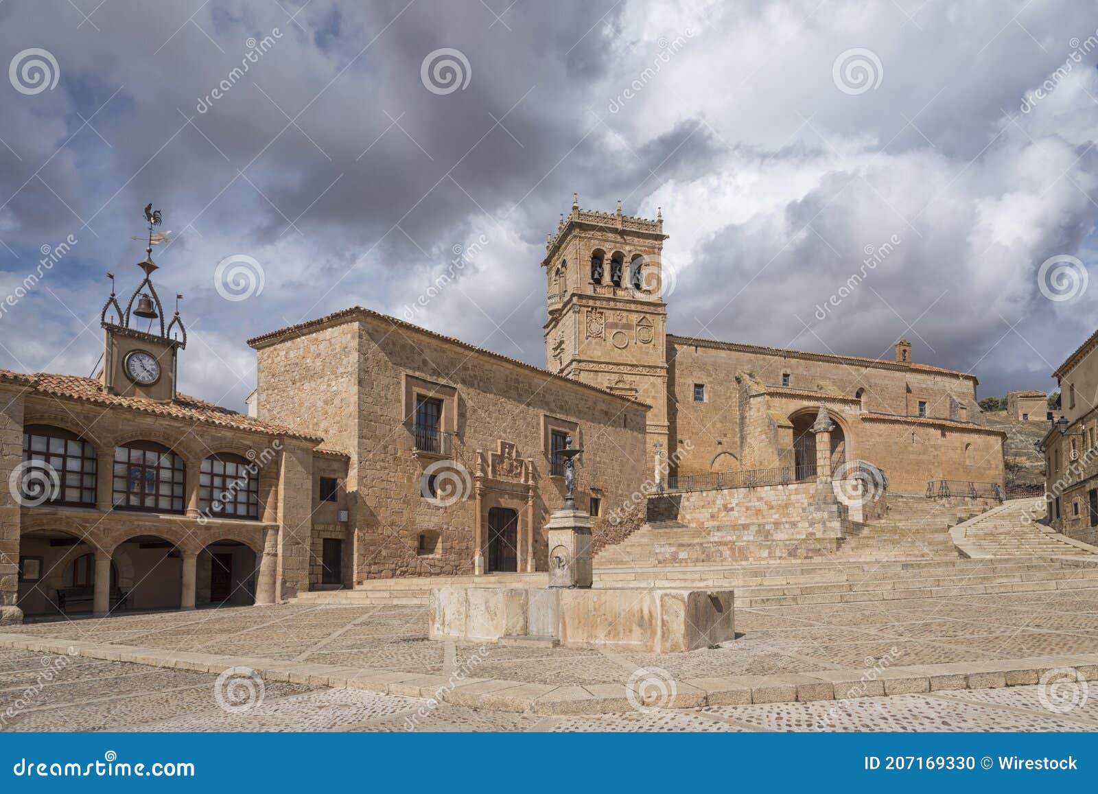 beautiful shot of the  moron de almazan municipality in soria, castile and leon, spain