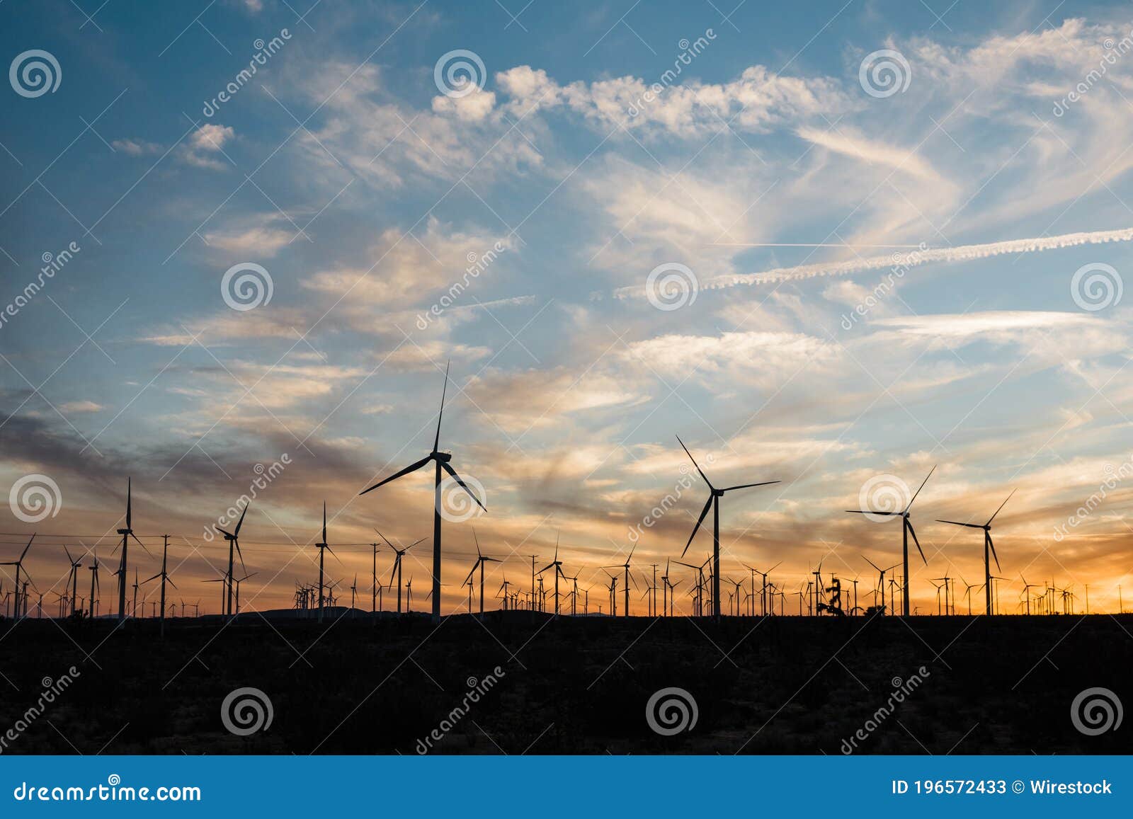 Beautiful Shot of Windmills in Mojave, California Stock Image Image of nature, historic 196572433