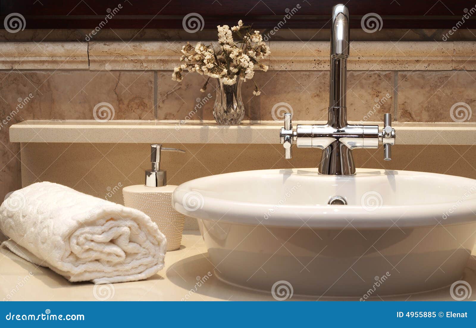 Beautiful Sink in a Bathroom Stock Image Image of bright, bowl 4955885