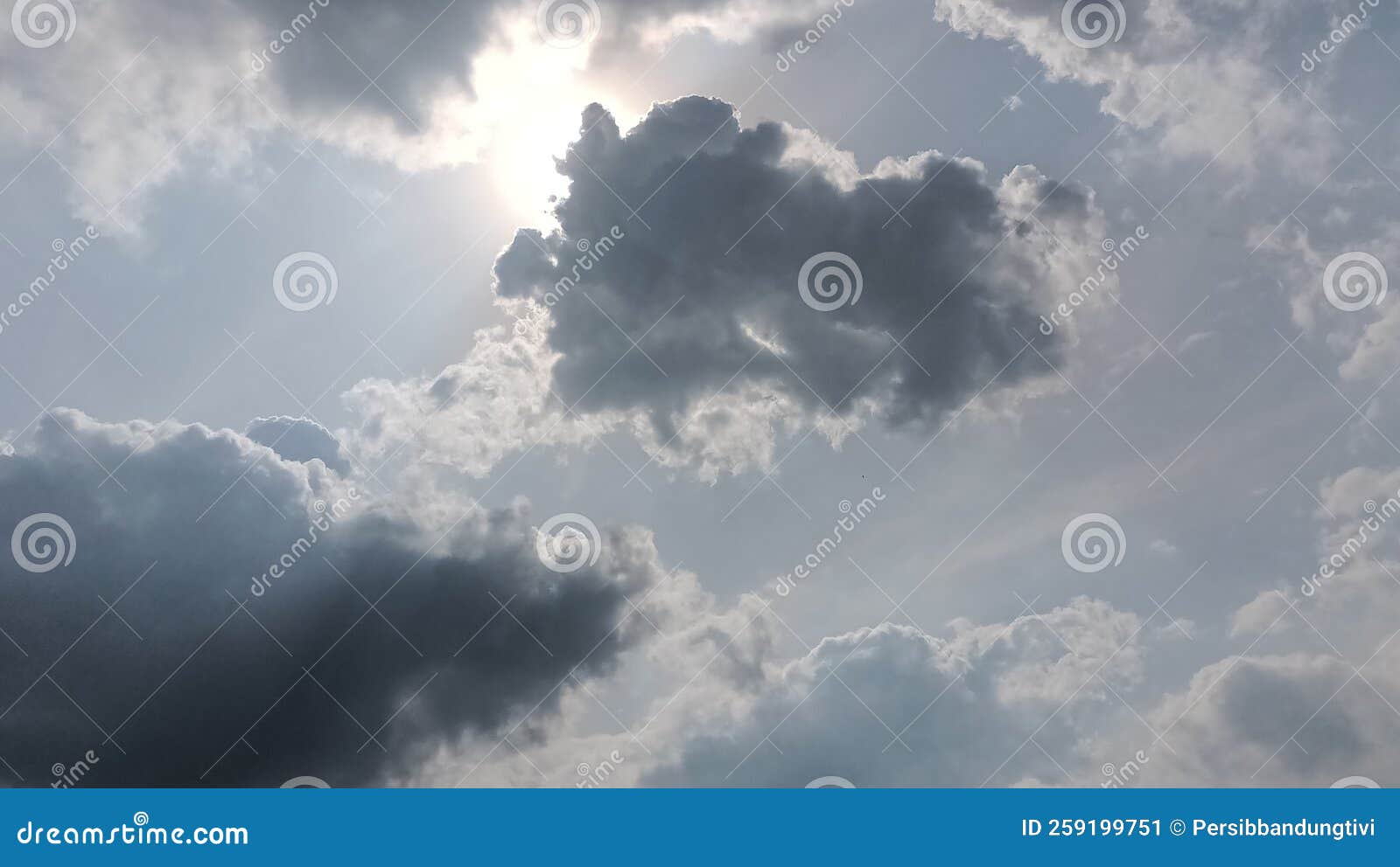 Beautiful Sky View, Black Clouds, White Clouds, Sunshine, Cloudcovered Sun Blue Sky Daytime
