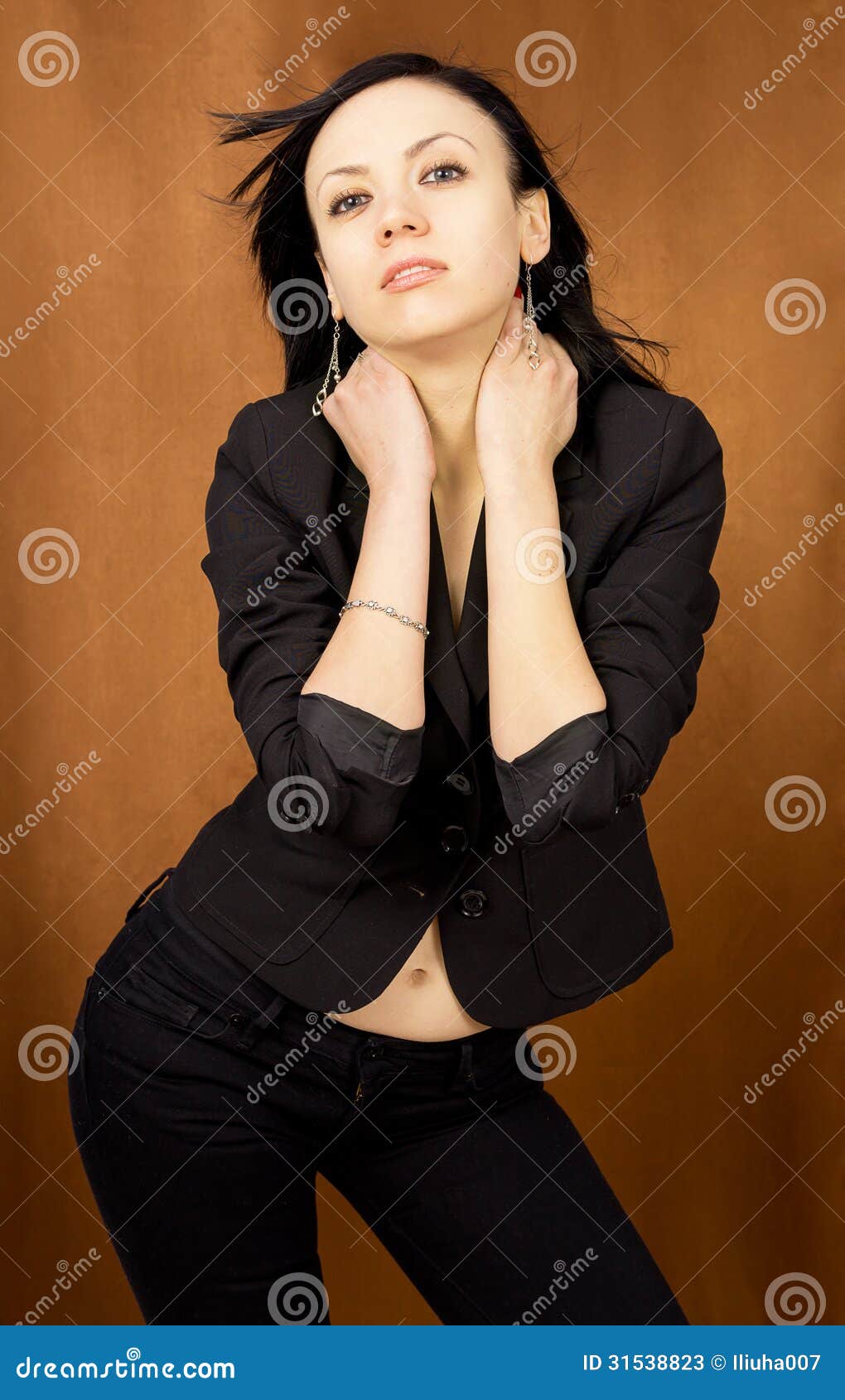 Beautiful Slim Girl on the Background Stock Image - Image of comfort ...