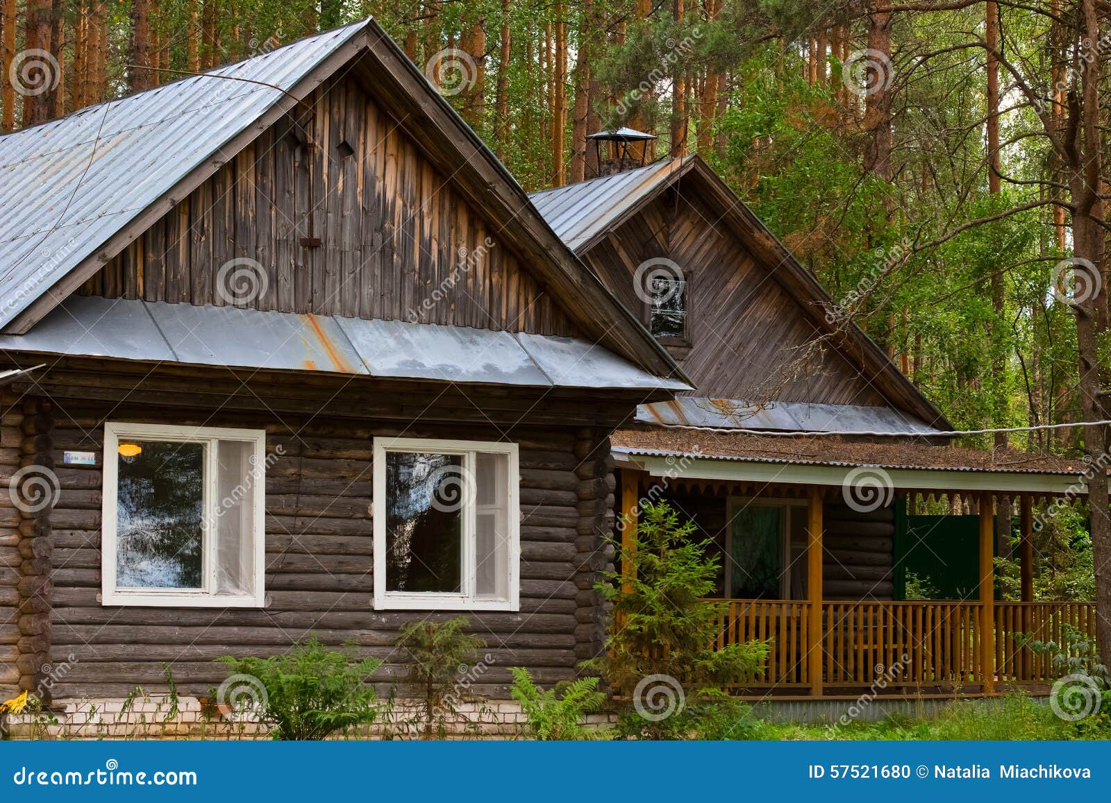 Beautiful Small House in the Woods Stock Photo - Image of ...