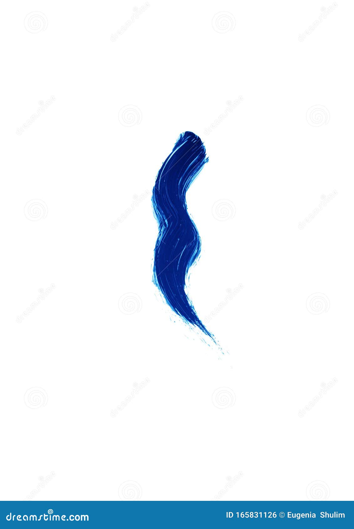A Beautiful Smear of Blue Paint on a White Background Stock Photo ...