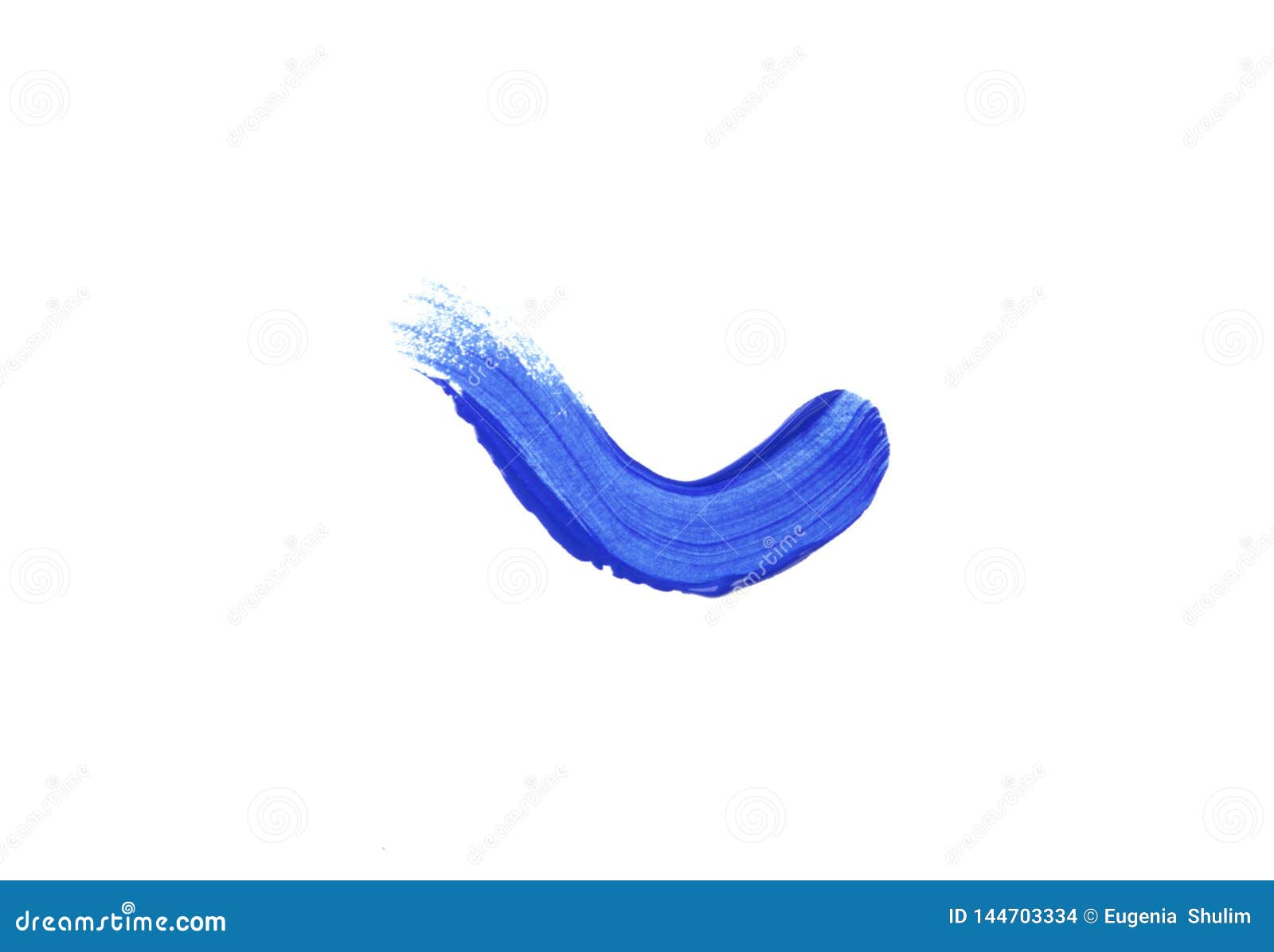 A Beautiful Smear of Blue Paint on a White Background Stock Photo ...