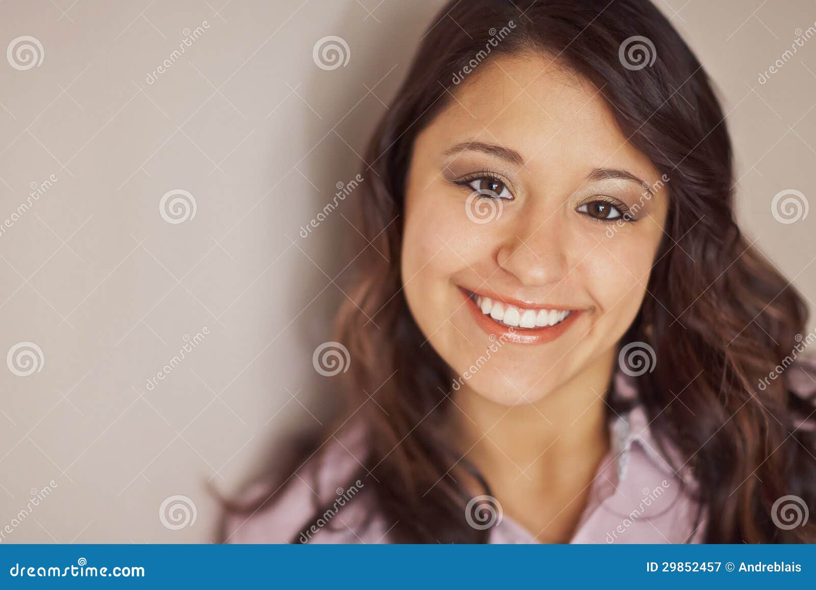smiling multi ethnic young woman
