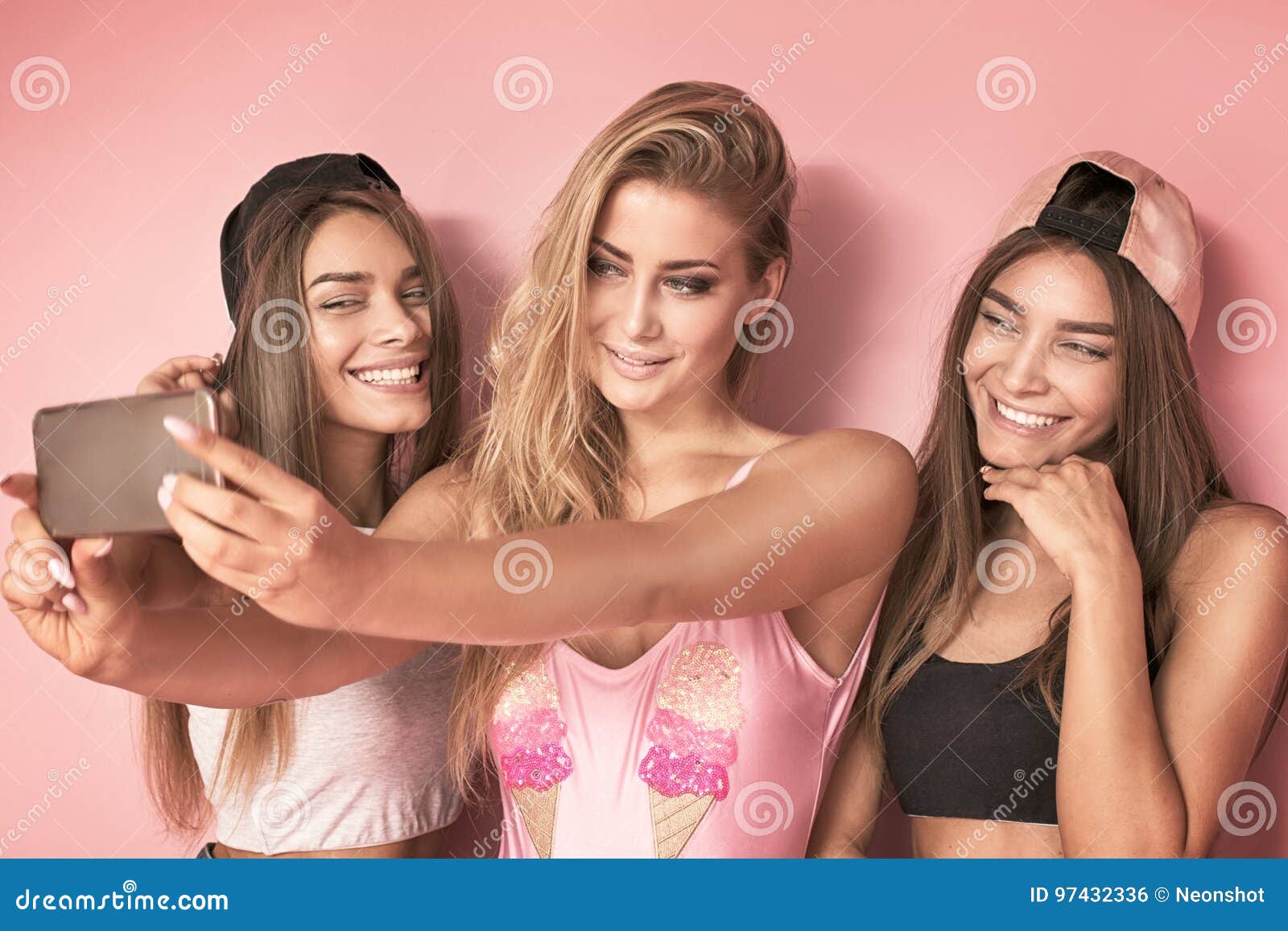 three girl facial Three girl facial