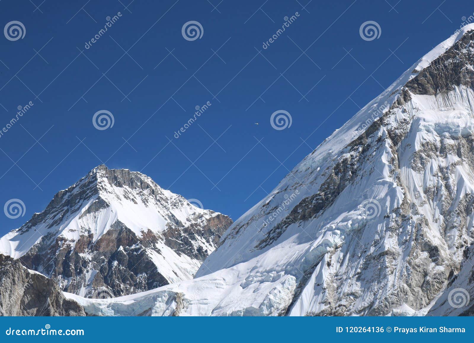 beautiful snow covered mountain in nepal