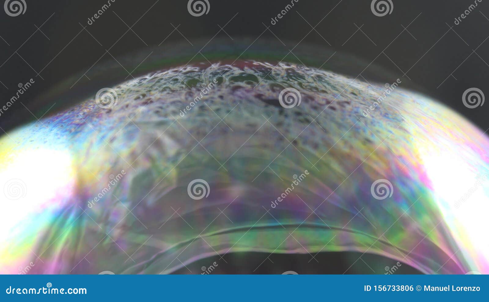 beautiful soap bubble with vivid colors and very different to all