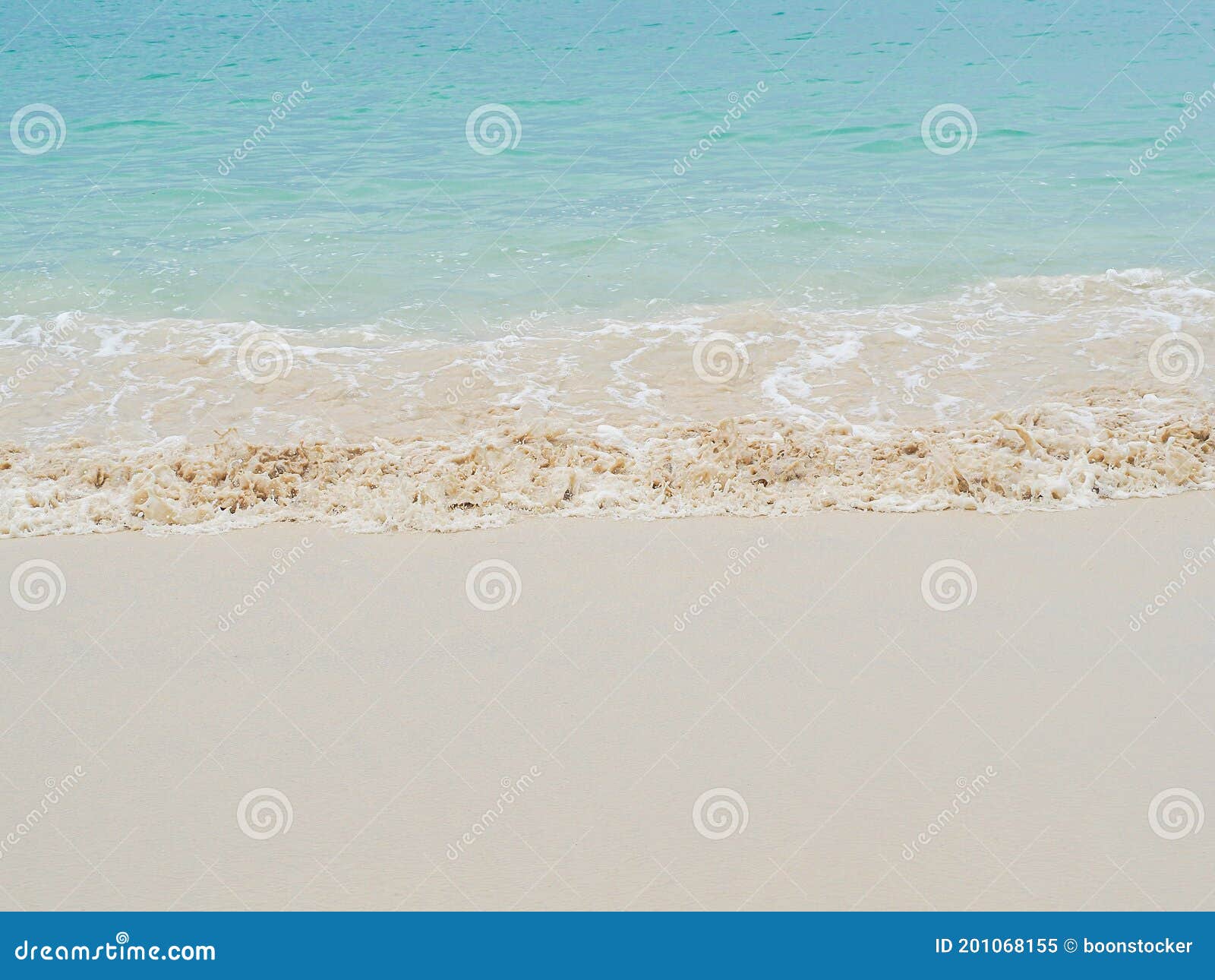 Beautiful Soft White Bubble of Sea Wave on the Beach at Phuket
