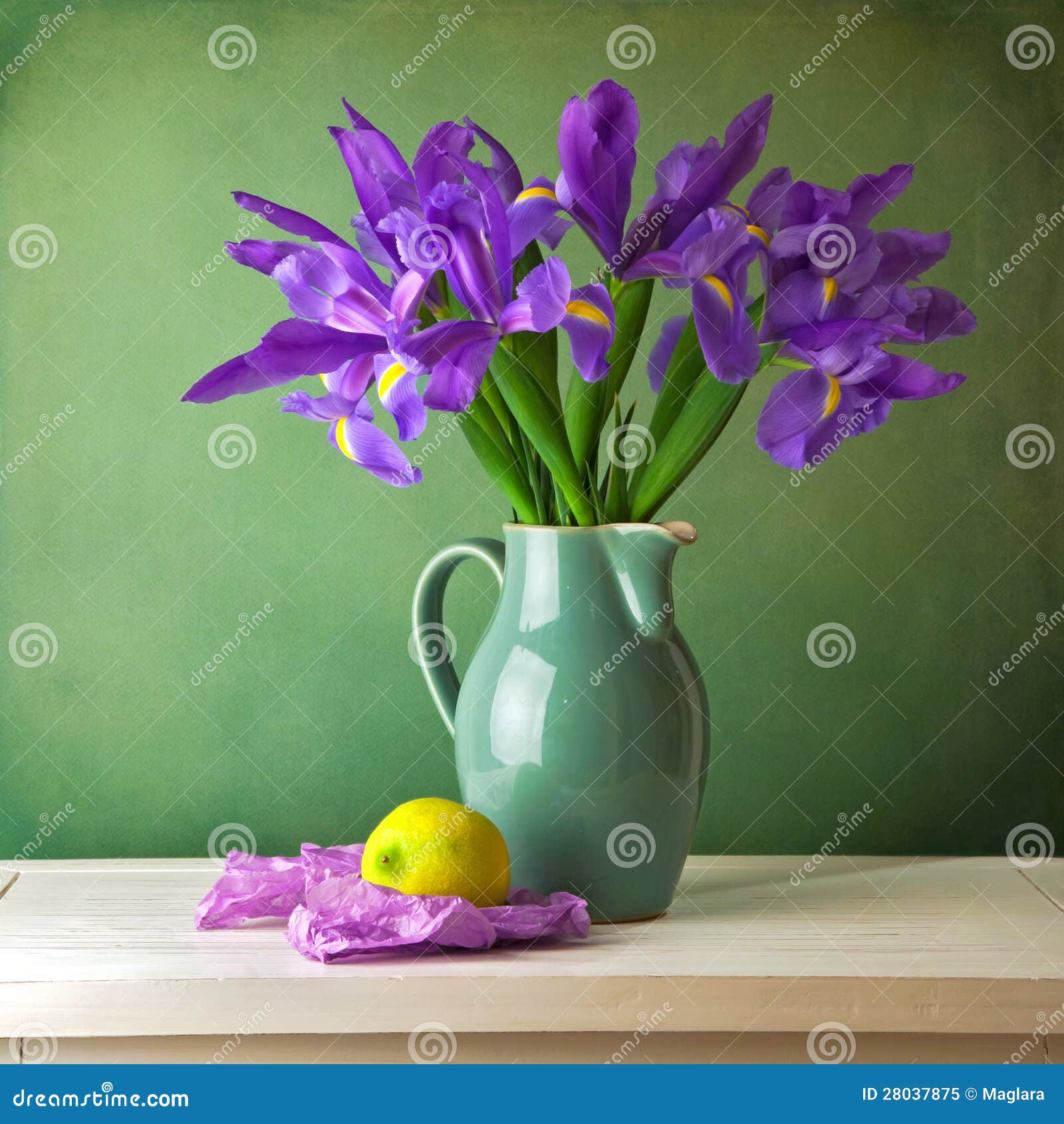 beautiful still life with iris flower