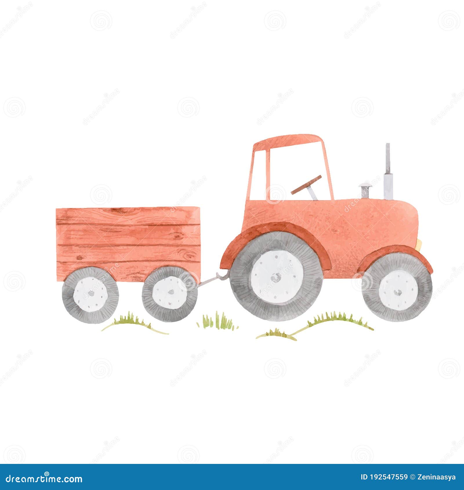 https://thumbs.dreamstime.com/z/beautiful-stock-illustration-cute-watercolor-farm-tractor-hand-drawn-192547559.jpg