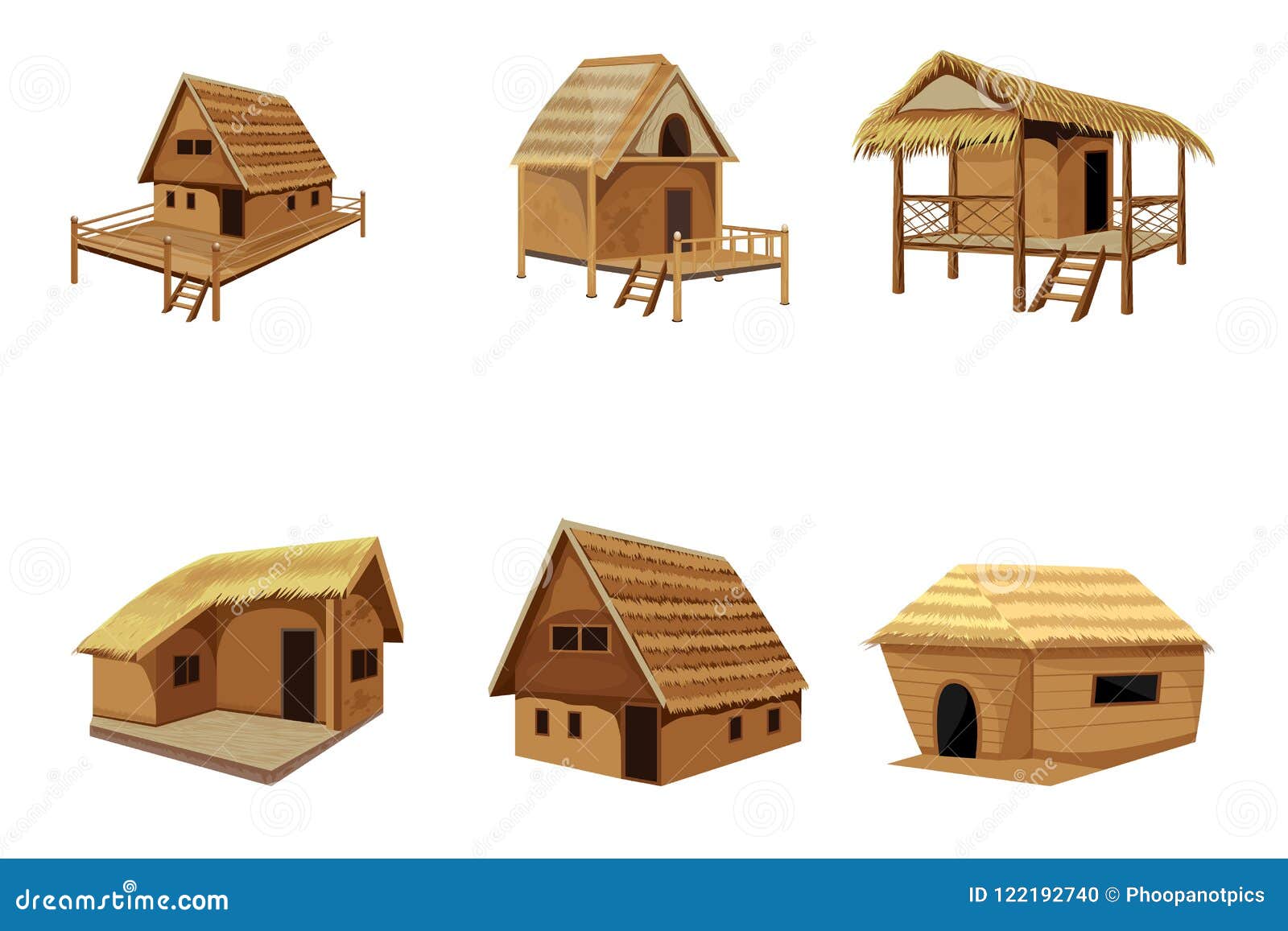 Straw hut vector design stock vector. Illustration of countryside 122192740