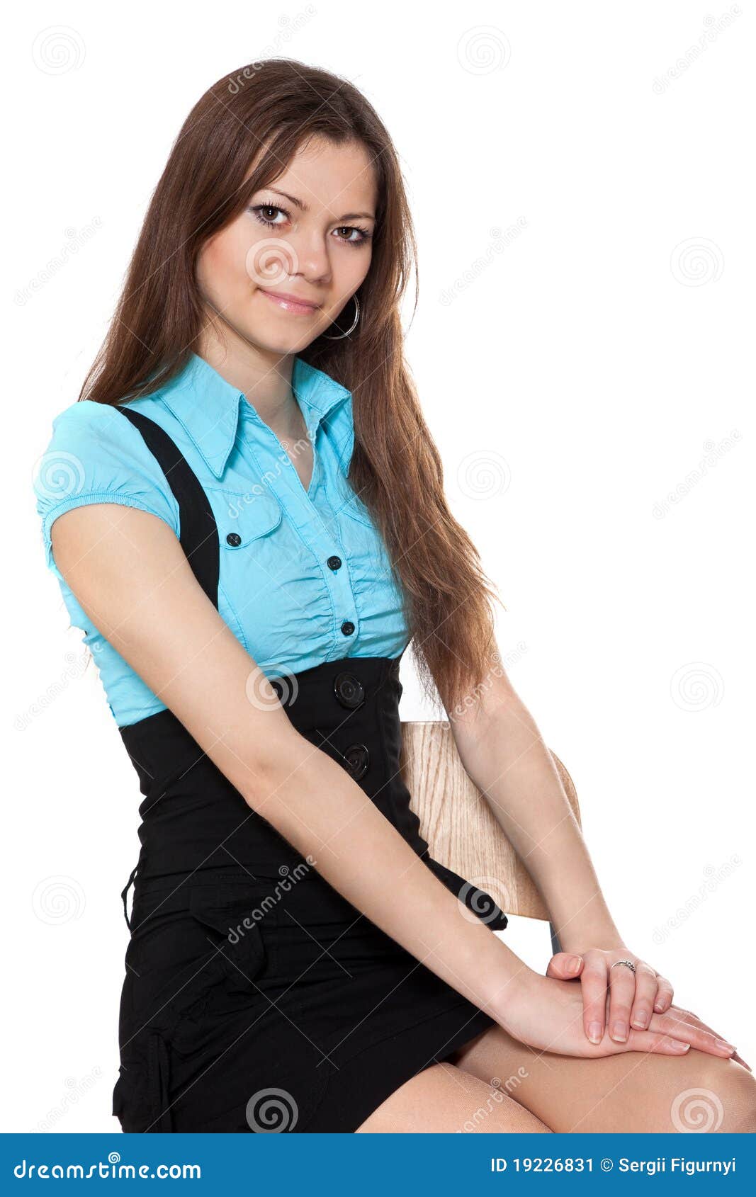 Beautiful Student Is Sitting On The Chair Stock Image Image 19226831