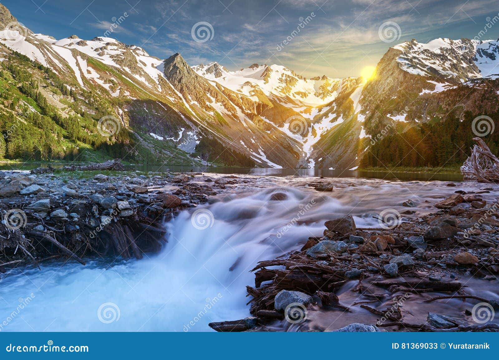 Beautiful Summer Landscape Altai Mountains Russia Stock Image Image
