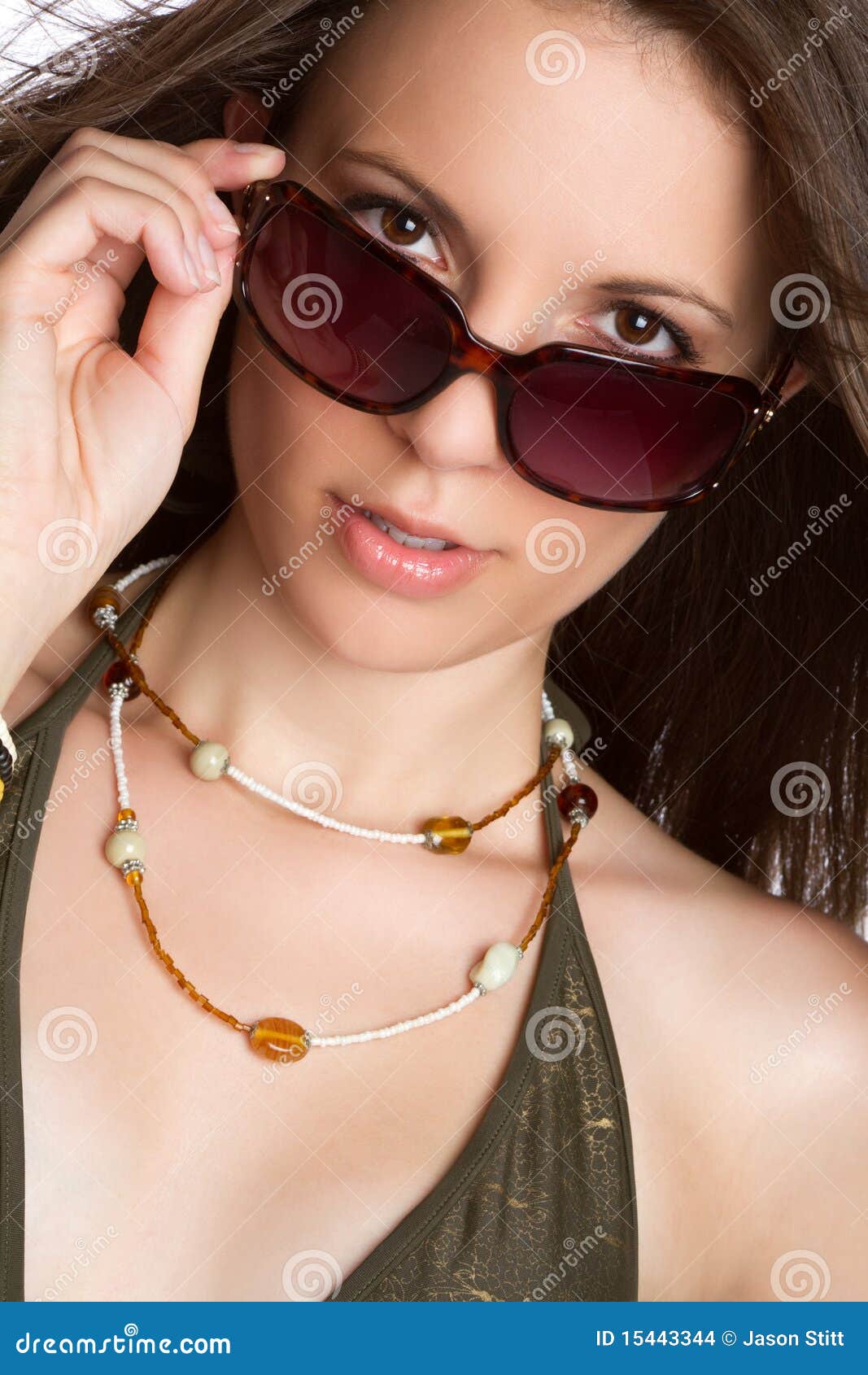 Beautiful Sunglasses Woman stock photo. Image of female 15443344