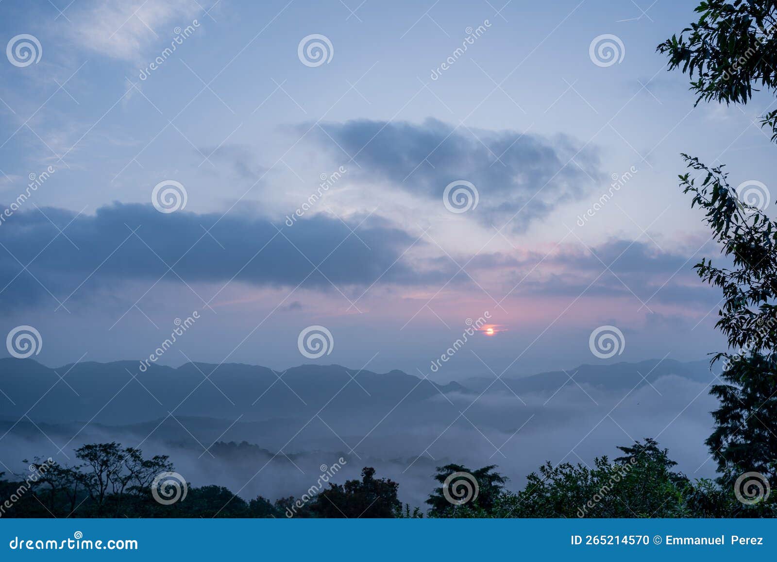 beautiful sunrise in san luis potosi mexico