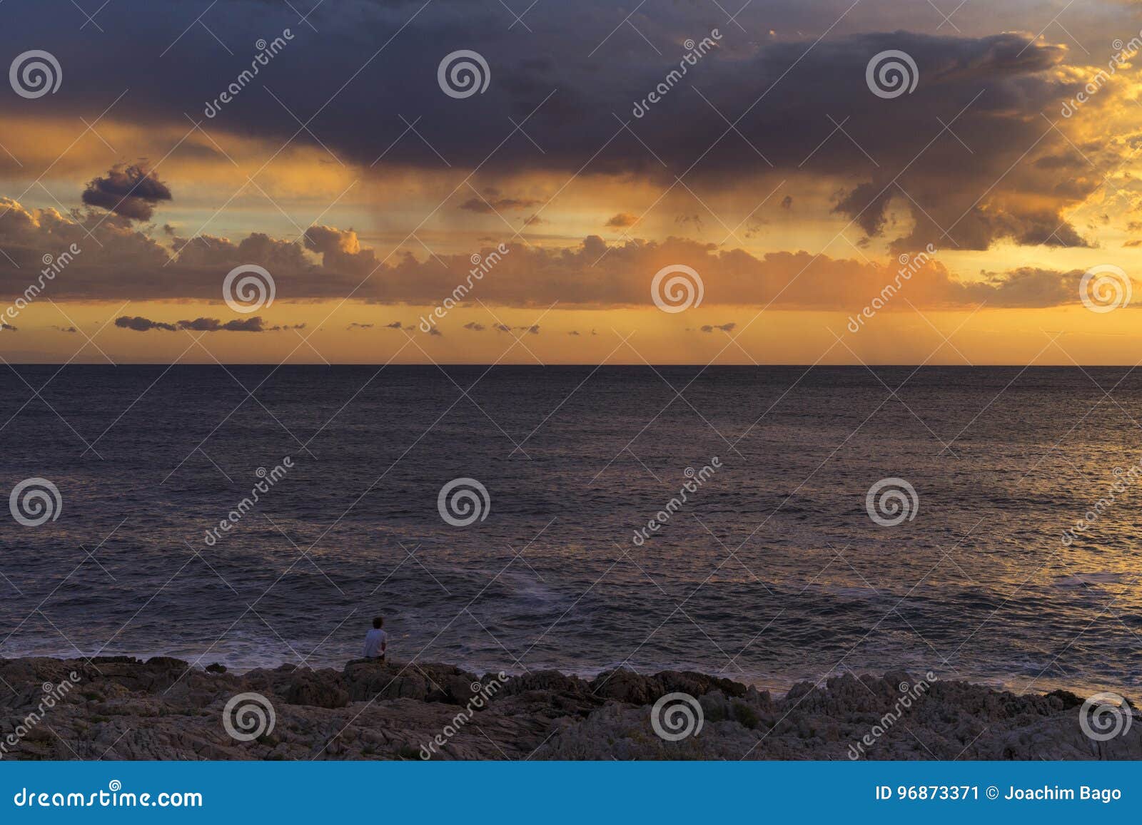 Beautiful Sunset In Croatia At Adriatic Sea Stock Image Image Of