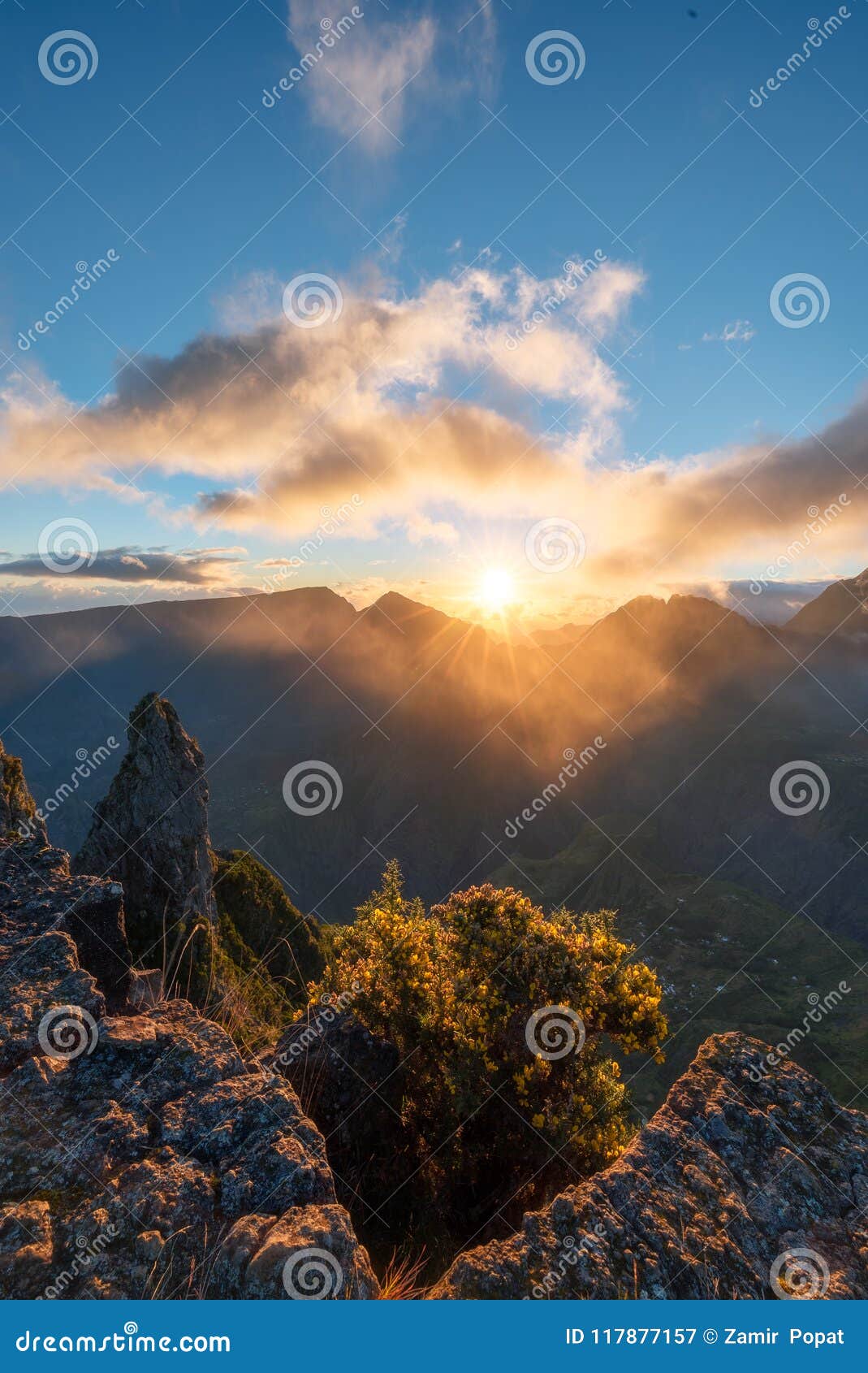 sunset at maido in saint-paul, reunion island