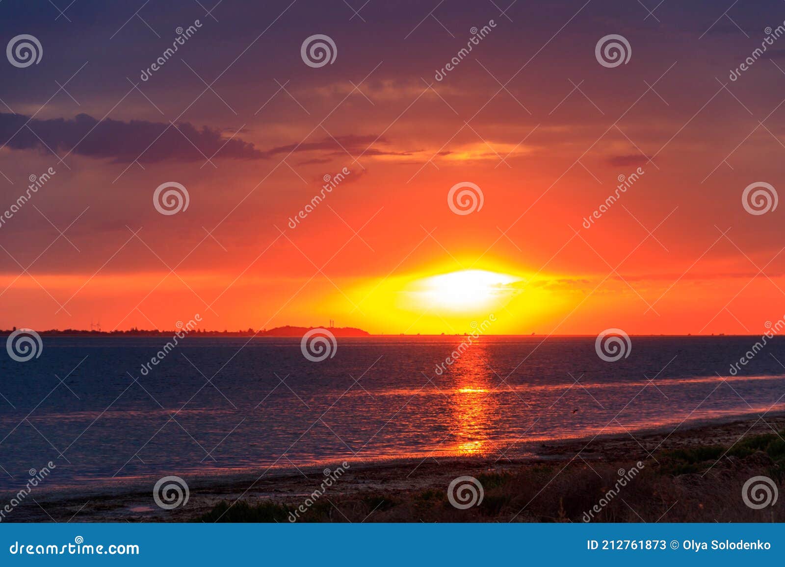 Beautiful Sunset Over the Black Sea, Ukraine Stock Image - Image of ...