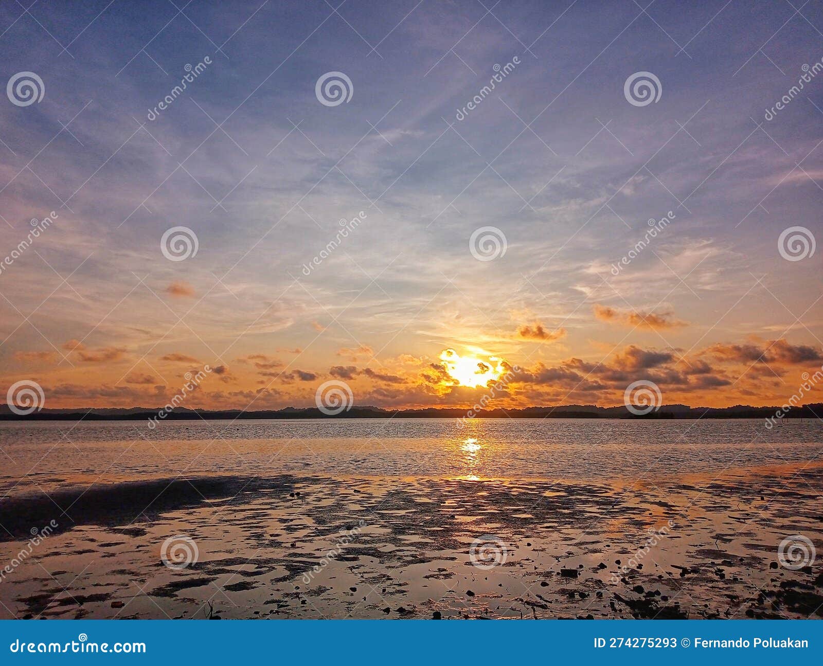 Beautiful Sunset Wide Angle Shoot Stock Image - Image of actual ...