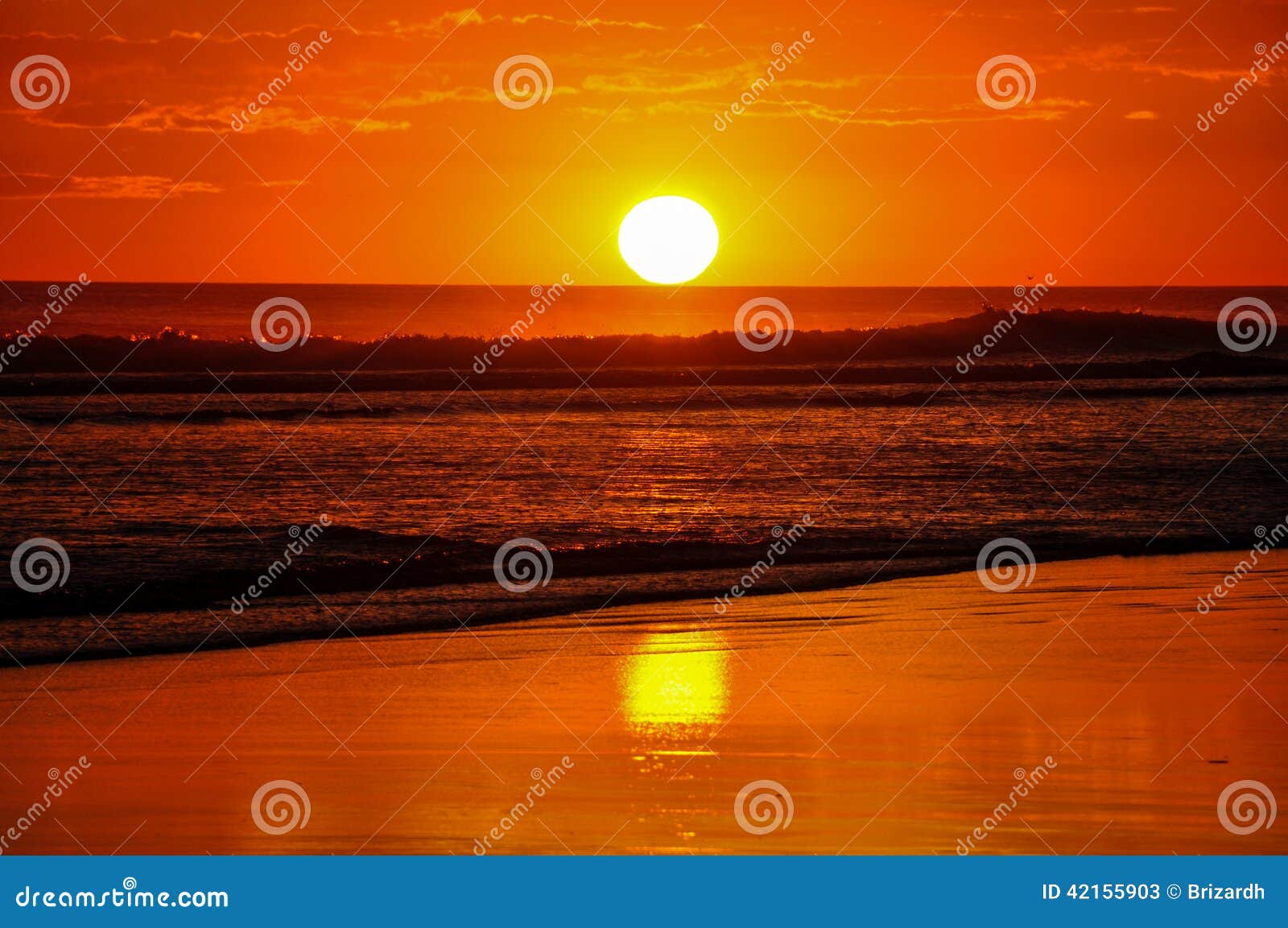 beautiful sunsets of playa el cuco, el salvador