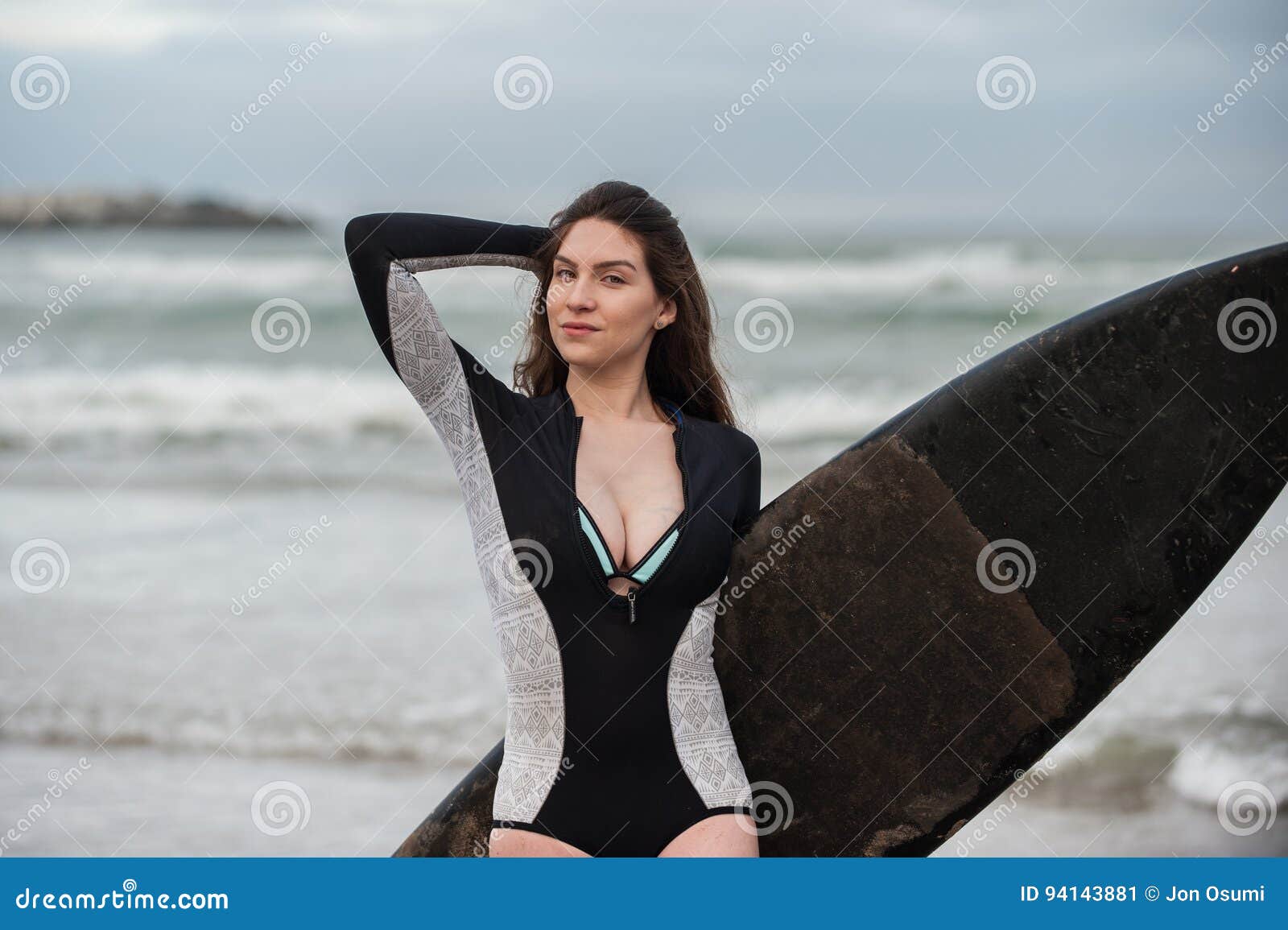 Girl busty surfer Breast