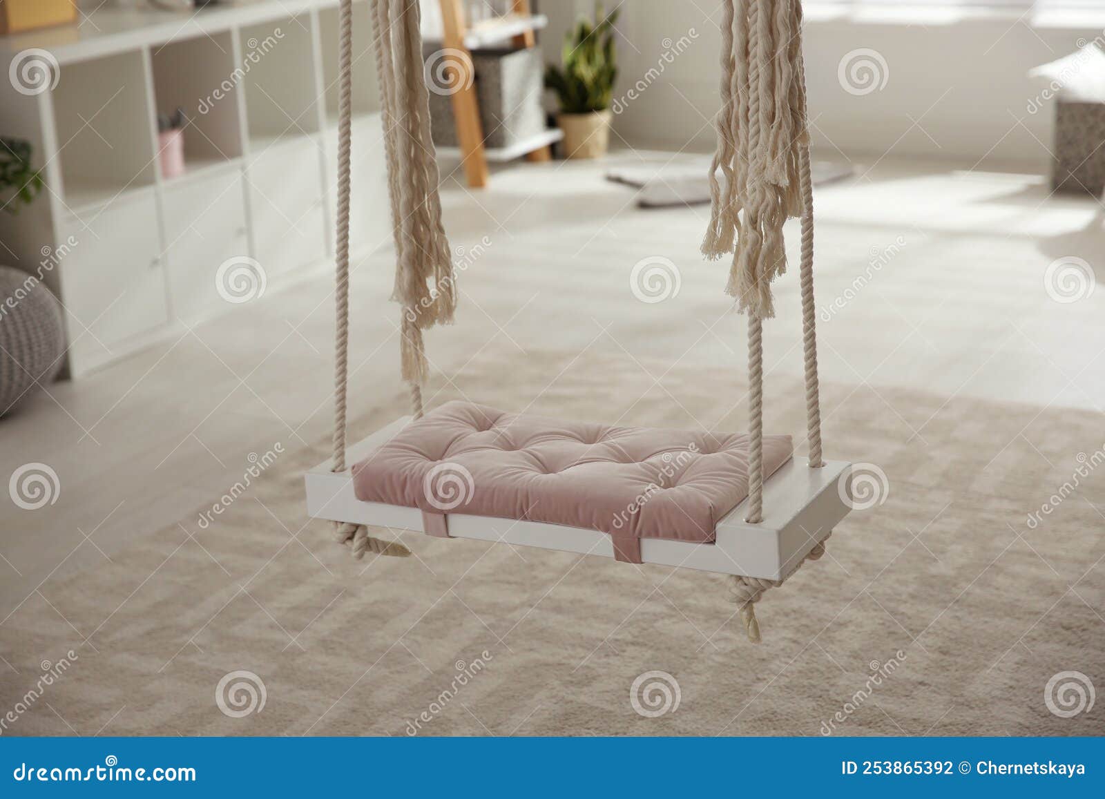 Beautiful Swing in Room. Stylish Interior Design Stock Photo Image of