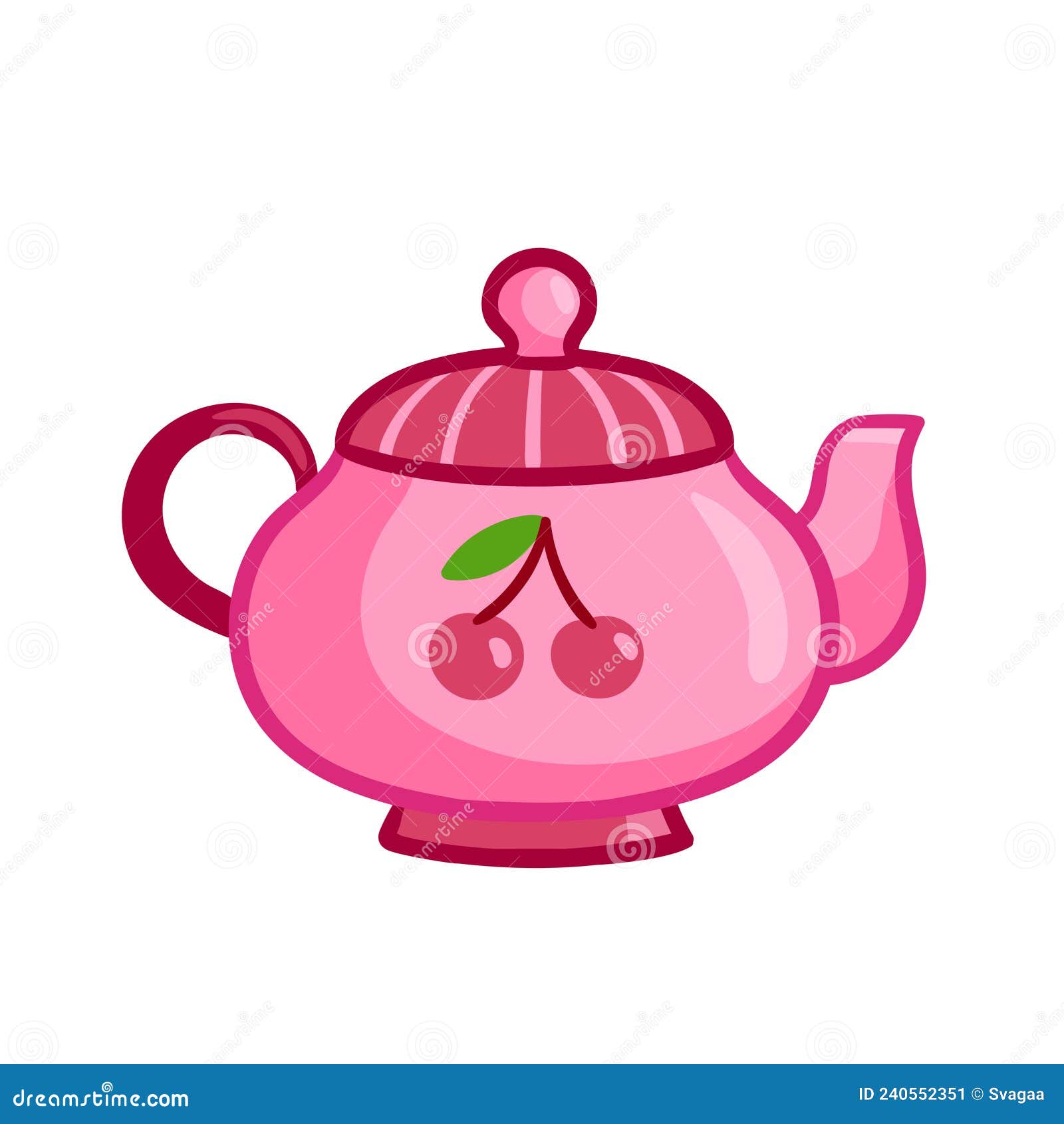 teapot cute drawing dot vintage colorful tea lovely