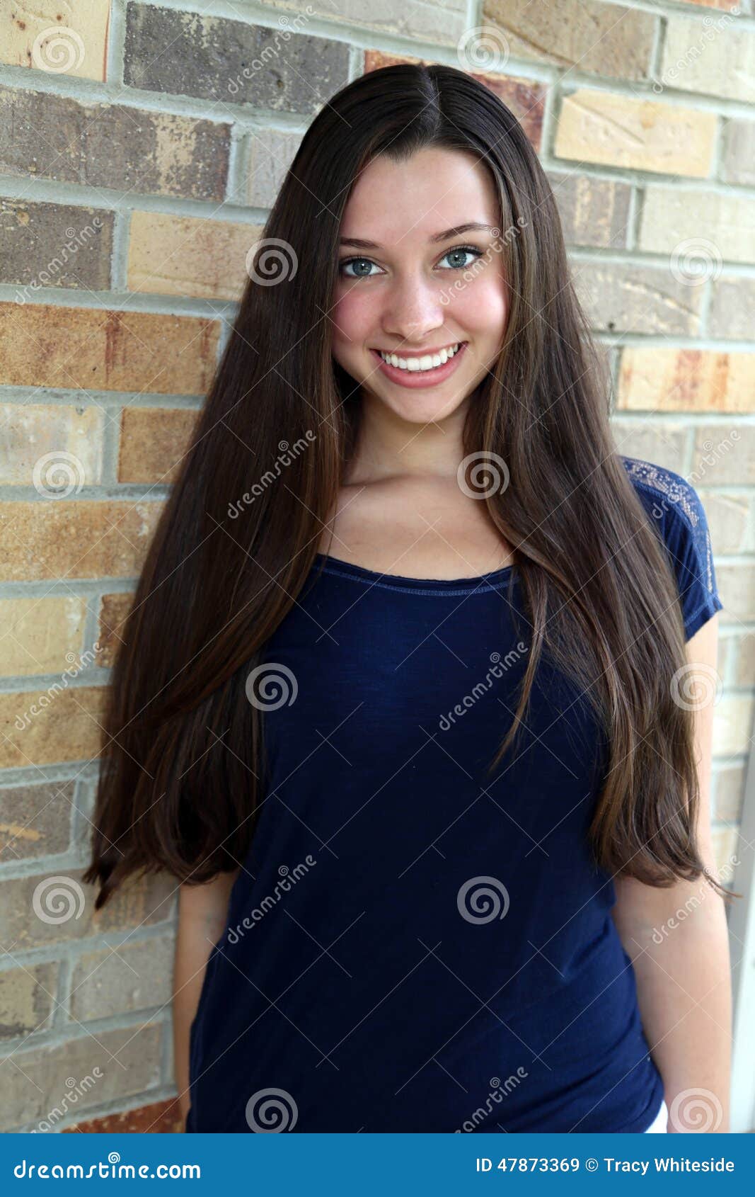 hair with Teenage girls brown