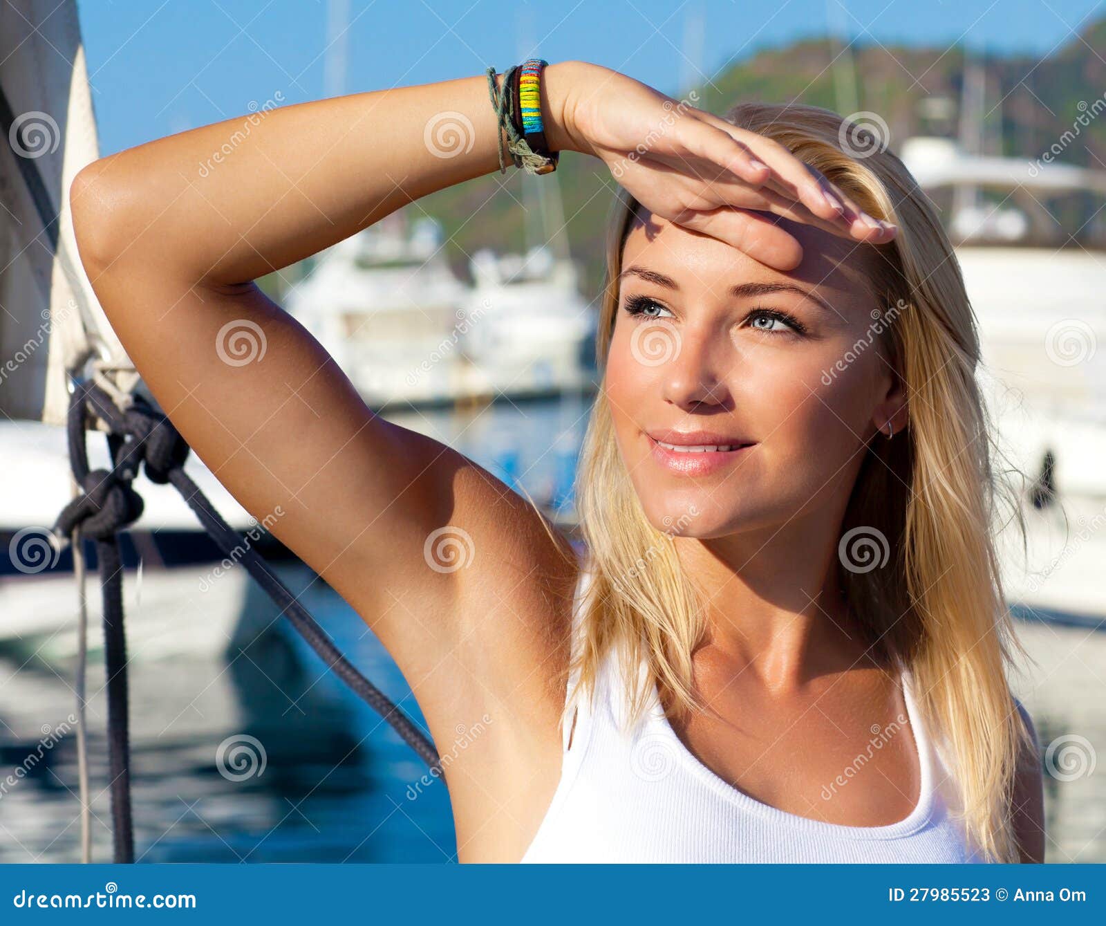 Beautiful Teen Girl Sailing Stock Image - Image of relax, ship: 27985523