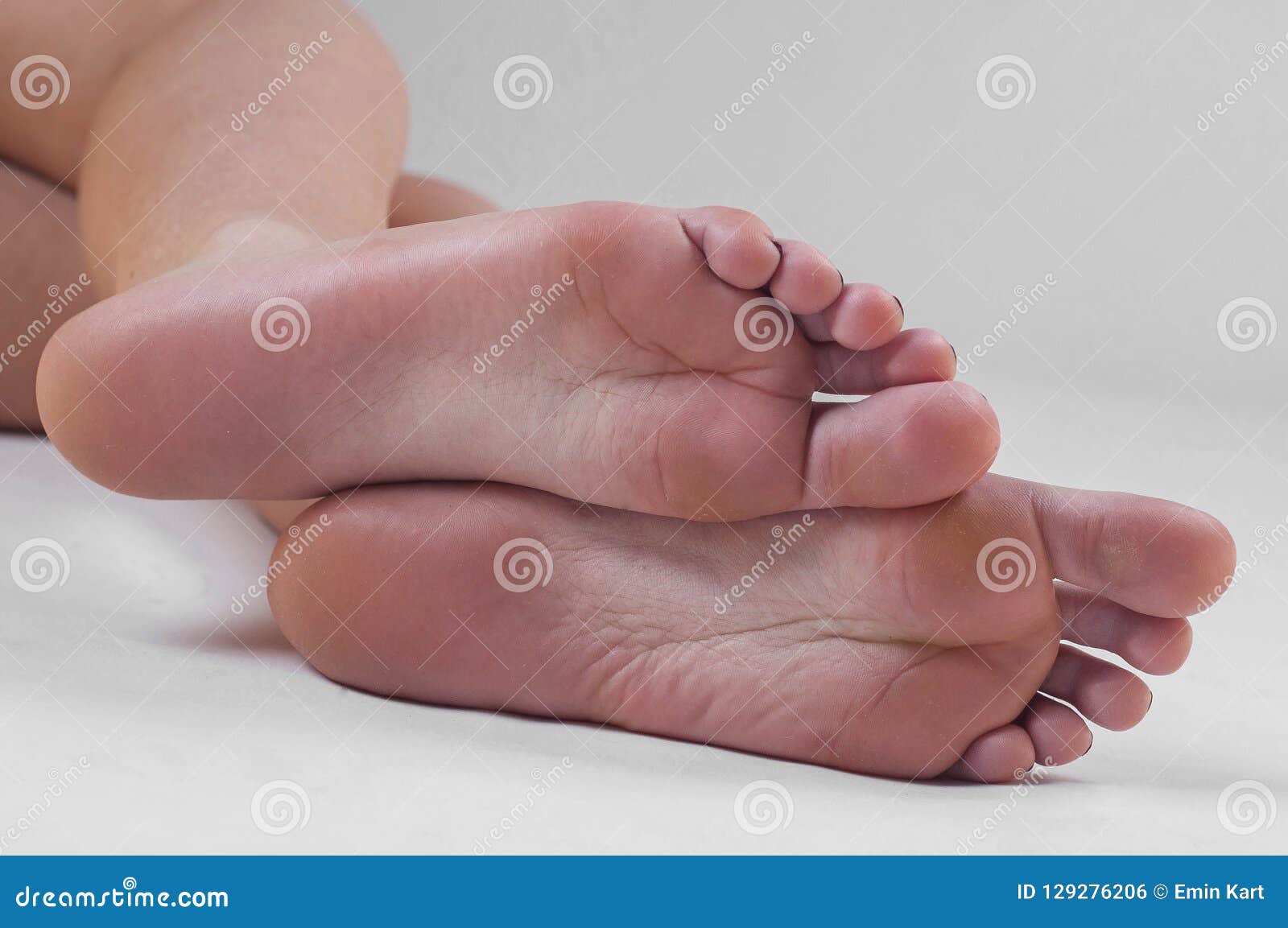 Teenager feet soles