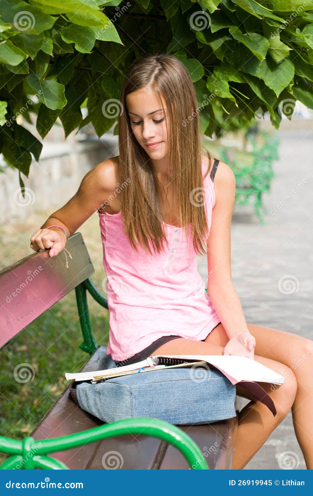 Beautiful Teen Student Girl Stock Image Image Of Coll