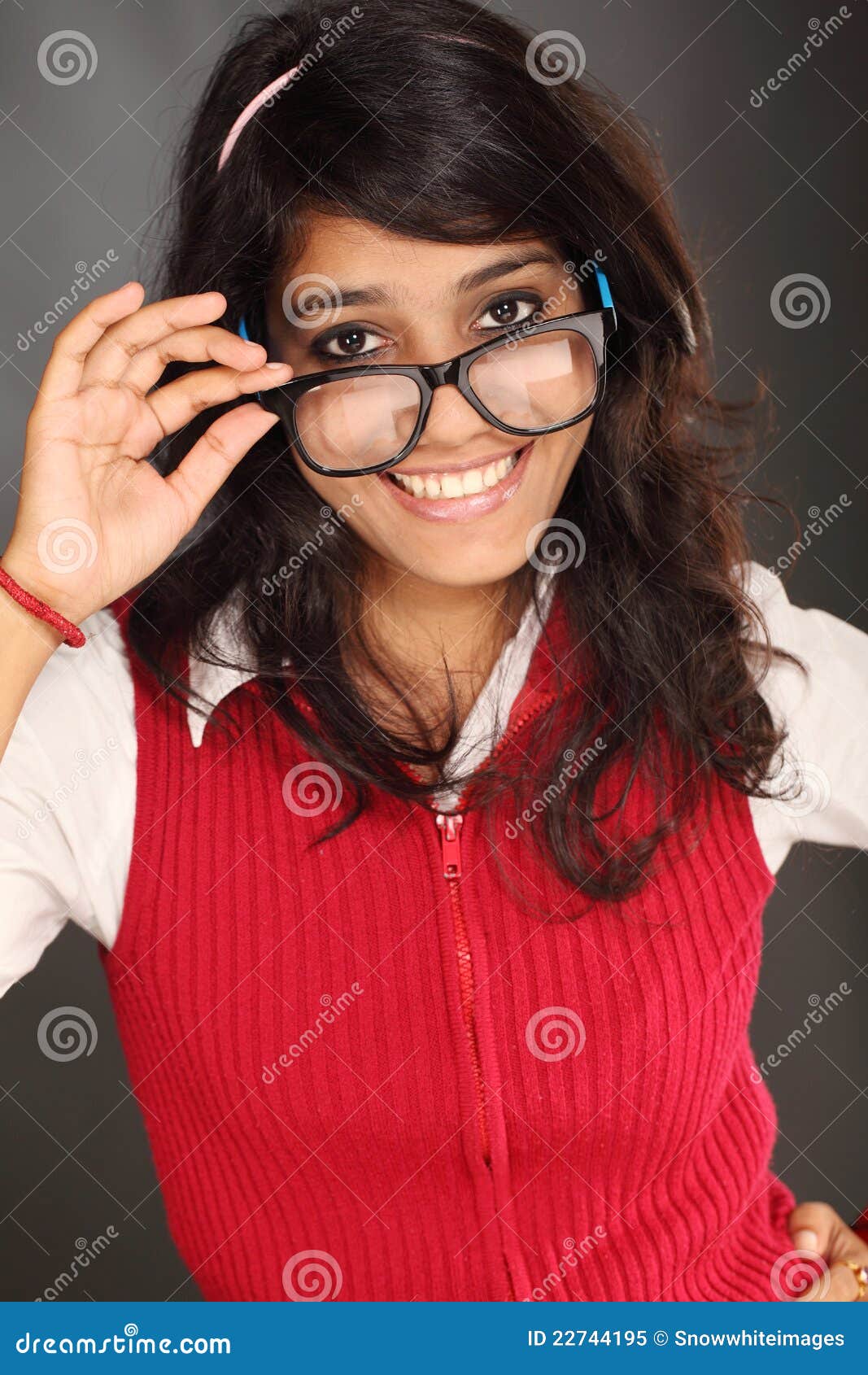 Beautiful Teen Wearing Glasses Stock Image Image Of