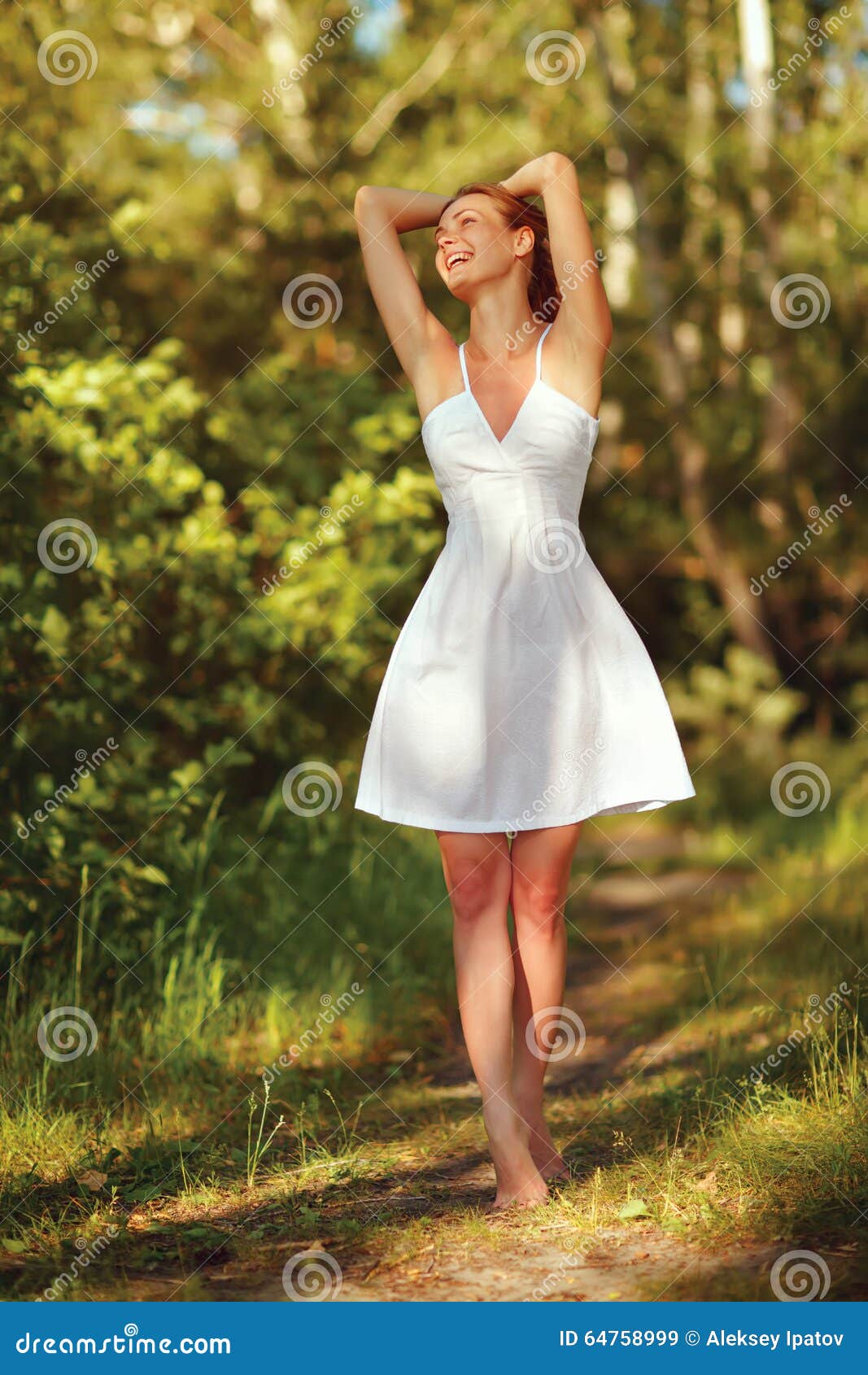 beautiful girl white dress